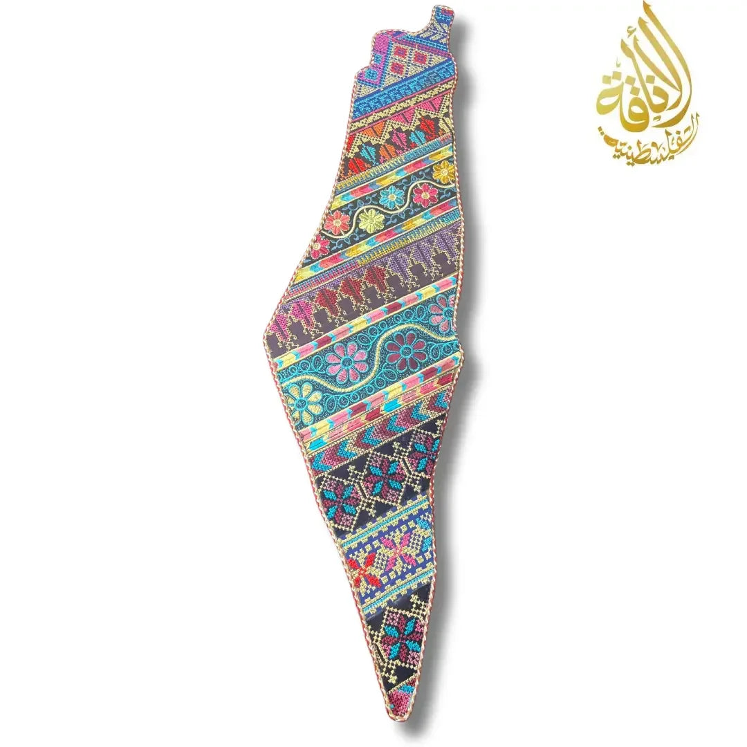 Palestine-Shaped Embroidered Home Decor - Exquisite Craftsmanship Palestinian Elegance