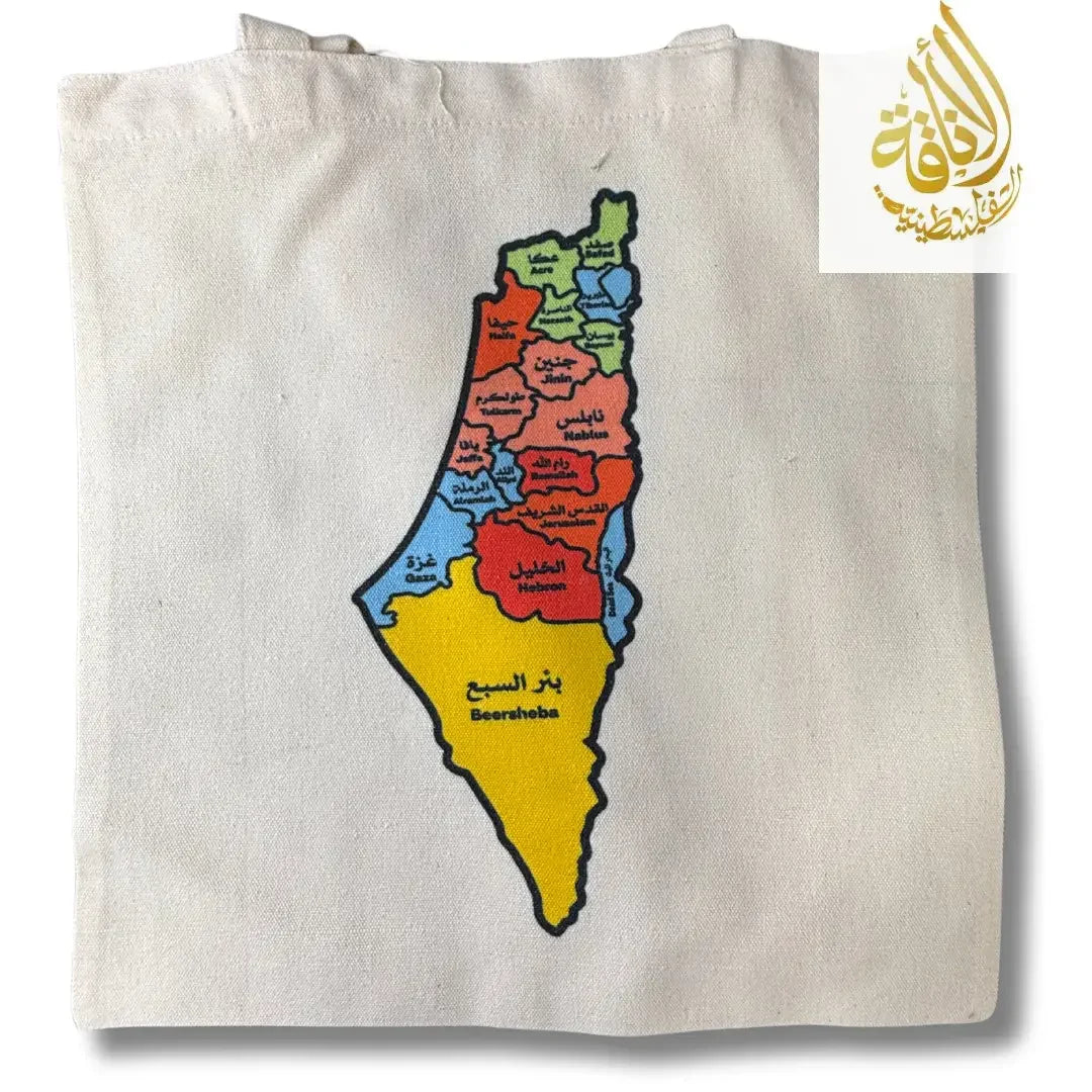 Palestine Tote Bags with Diverse Palestinian Symbols Palestinian Elegance