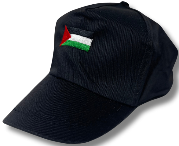 Palestinian Pride Bundle: Embroidered Kuffia & Kids Palestine Flag Hat Palestinian Elegance
