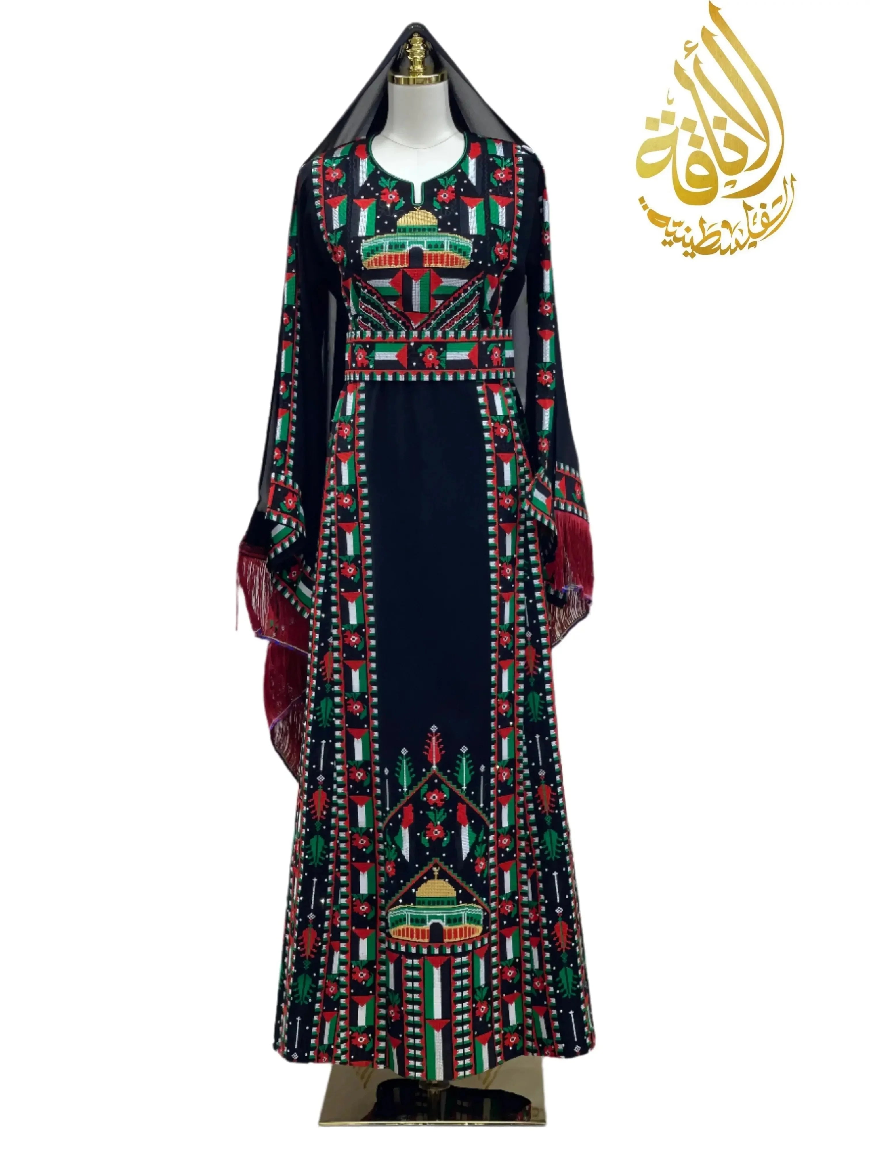 Palestinian and Proud Embroidered Thoub - Celebrate Heritage in Style Palestinian Elegance
