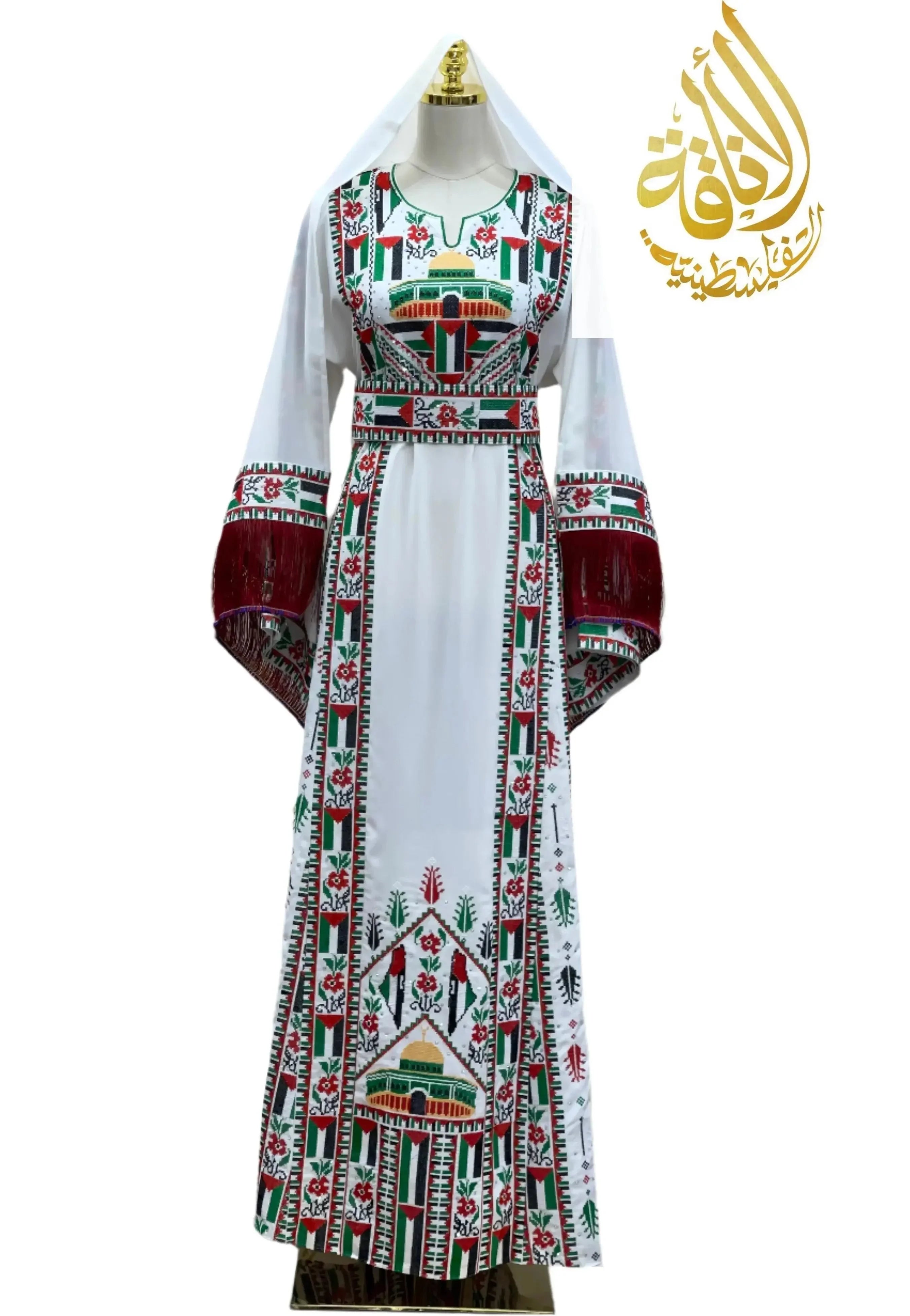 Palestinian and Proud Embroidered Thoub - Celebrate Heritage in Style Palestinian Elegance