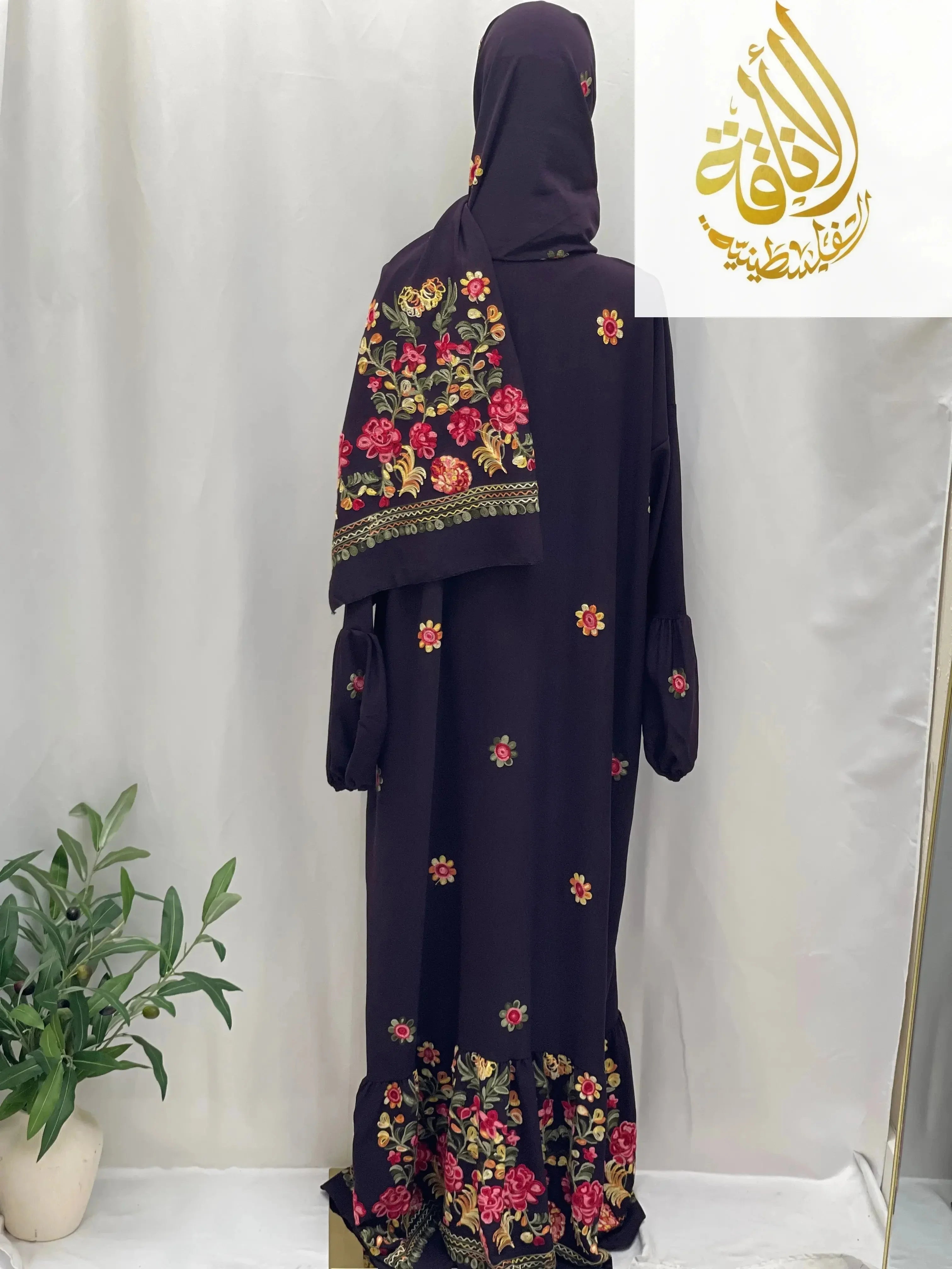 Prayer Dress with Attached Hijab - Modesty & Comfort - Palestinian Elegance