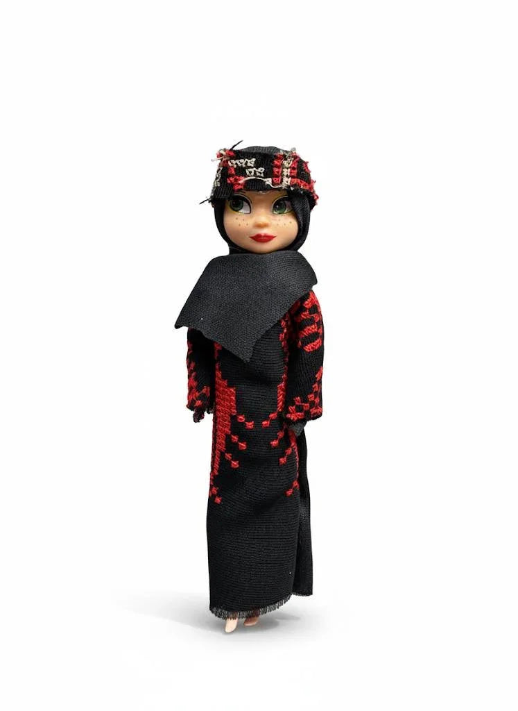 Qamar Palestinian Heritage Doll - Assorted Tatreez Design Palestinian Elegance