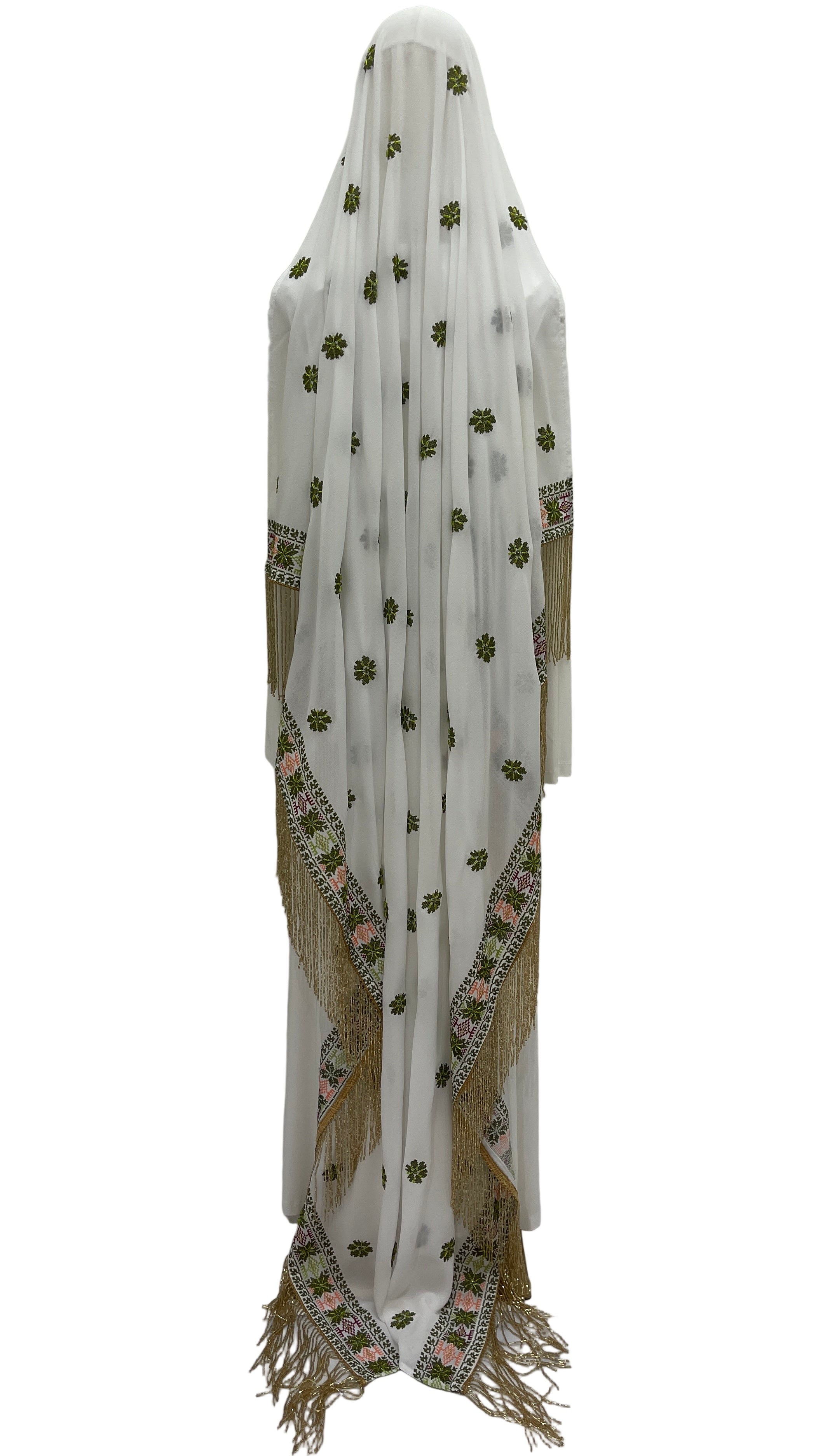 Randa Rose Embroidered Shawl Palestinian Elegance