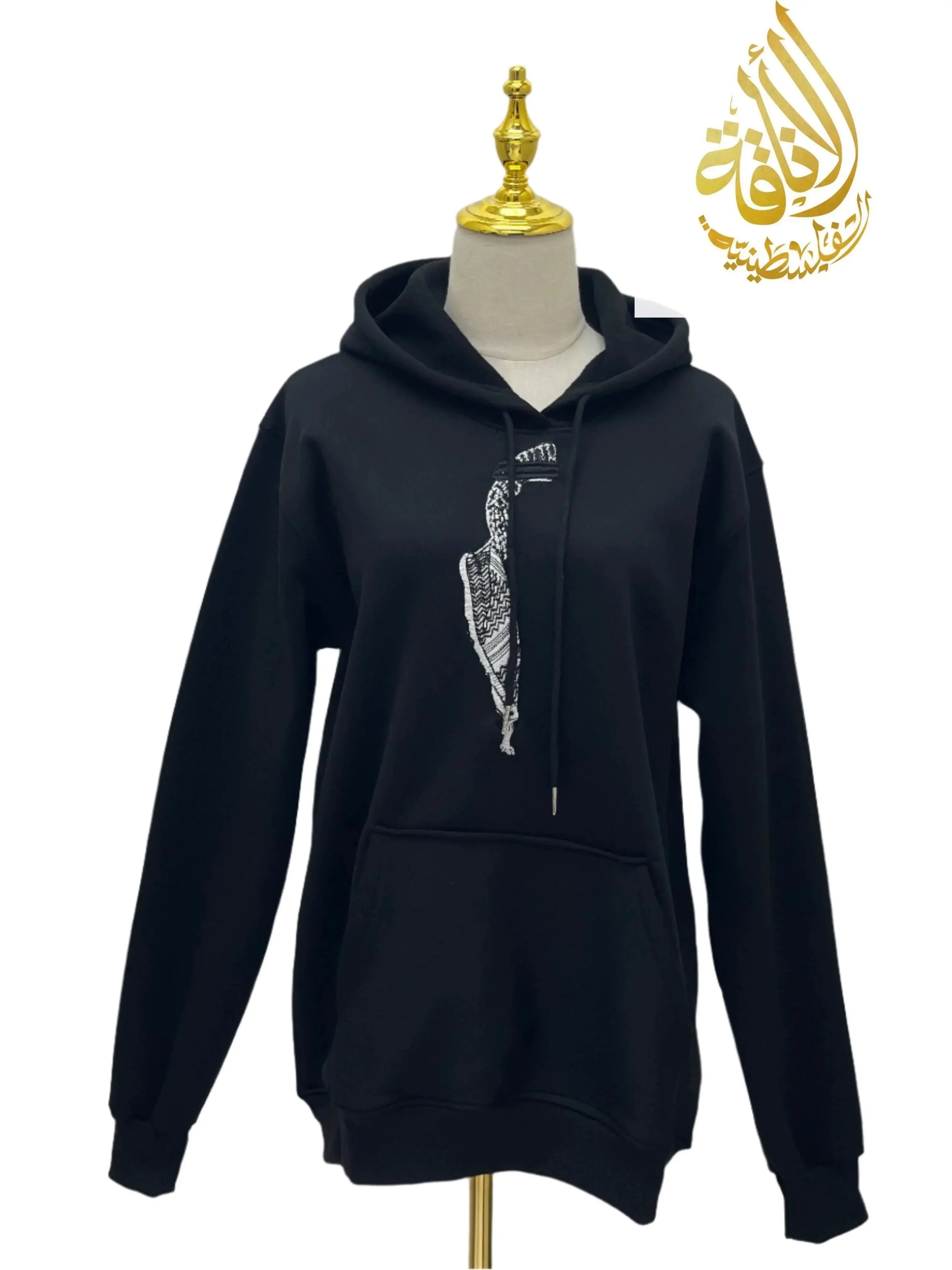 Right Side Kuffia Hoodie Stylish Fusion of Traditional Design and Modern Comfort Palestinian Elegance