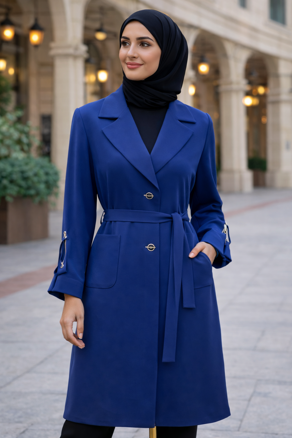 Elegant Long Modest Blazer for Women