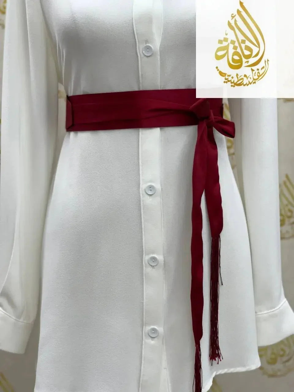 Satin Belt Wide Palestinian Elegance