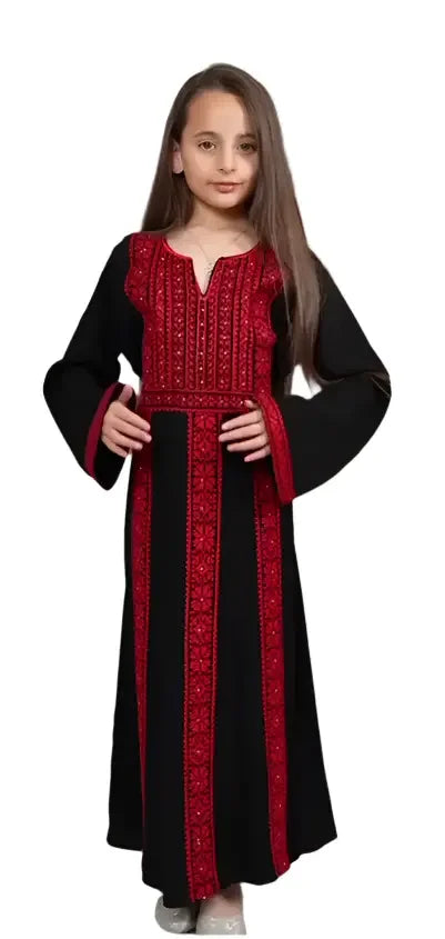 Teen Embroidery Abaya: Elegance and Style for Young Fashionistas Palestinian Elegance