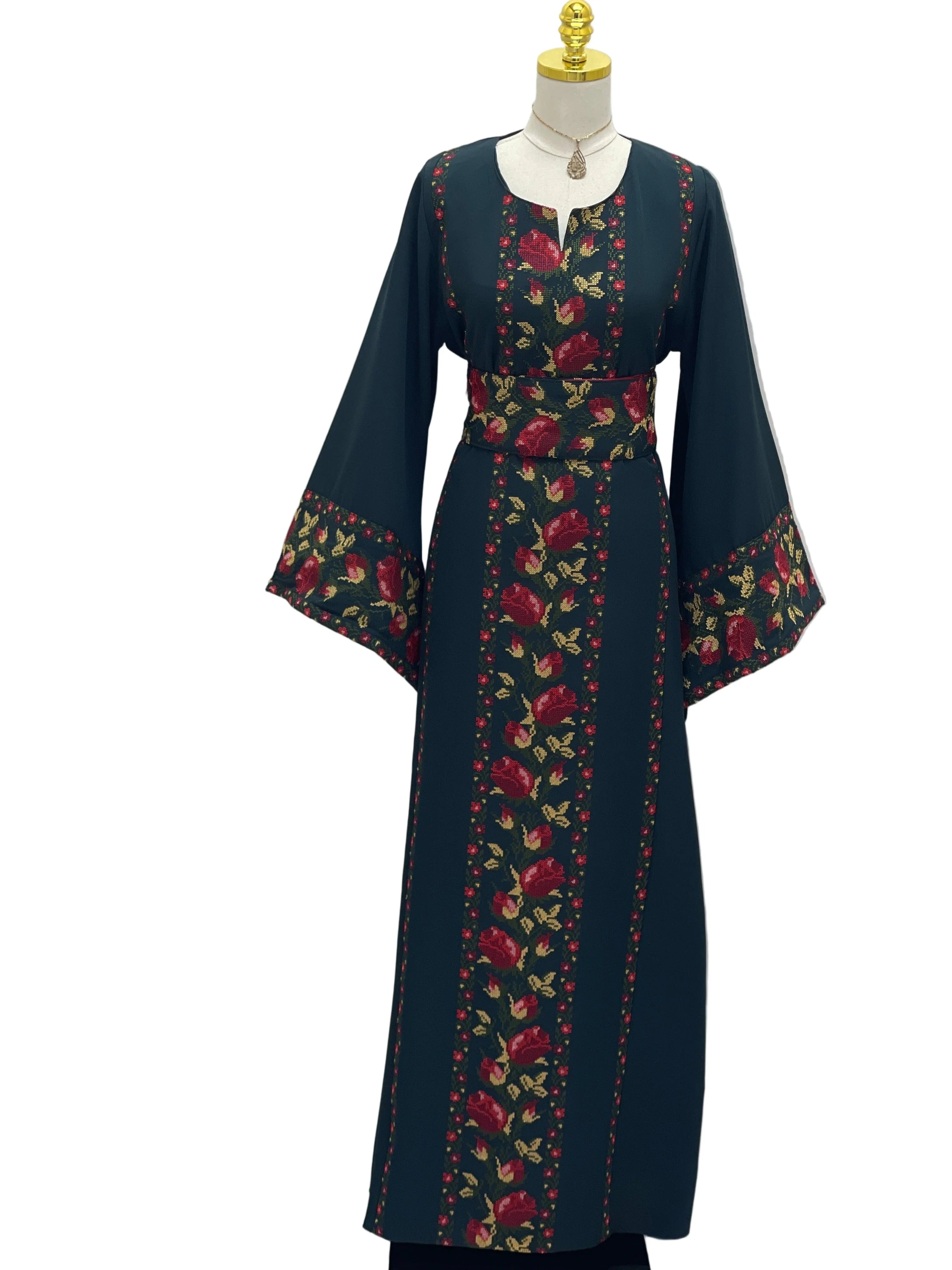 Shaqaeq Embroidered Thobe Offering Both Tradition and Modern Elegance - Palestinian Elegance