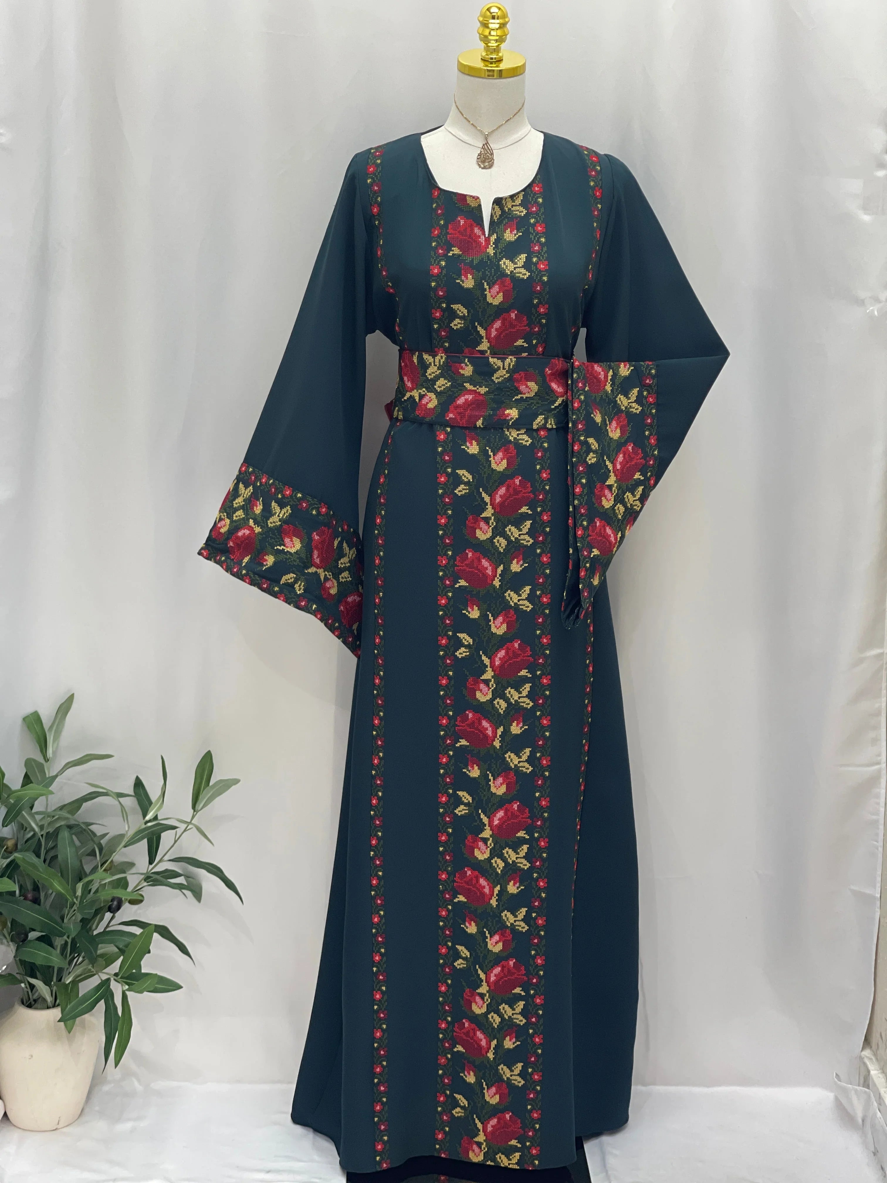 Shaqaeq Embroidered Thobe Offering Both Tradition and Modern Elegance - Palestinian Elegance