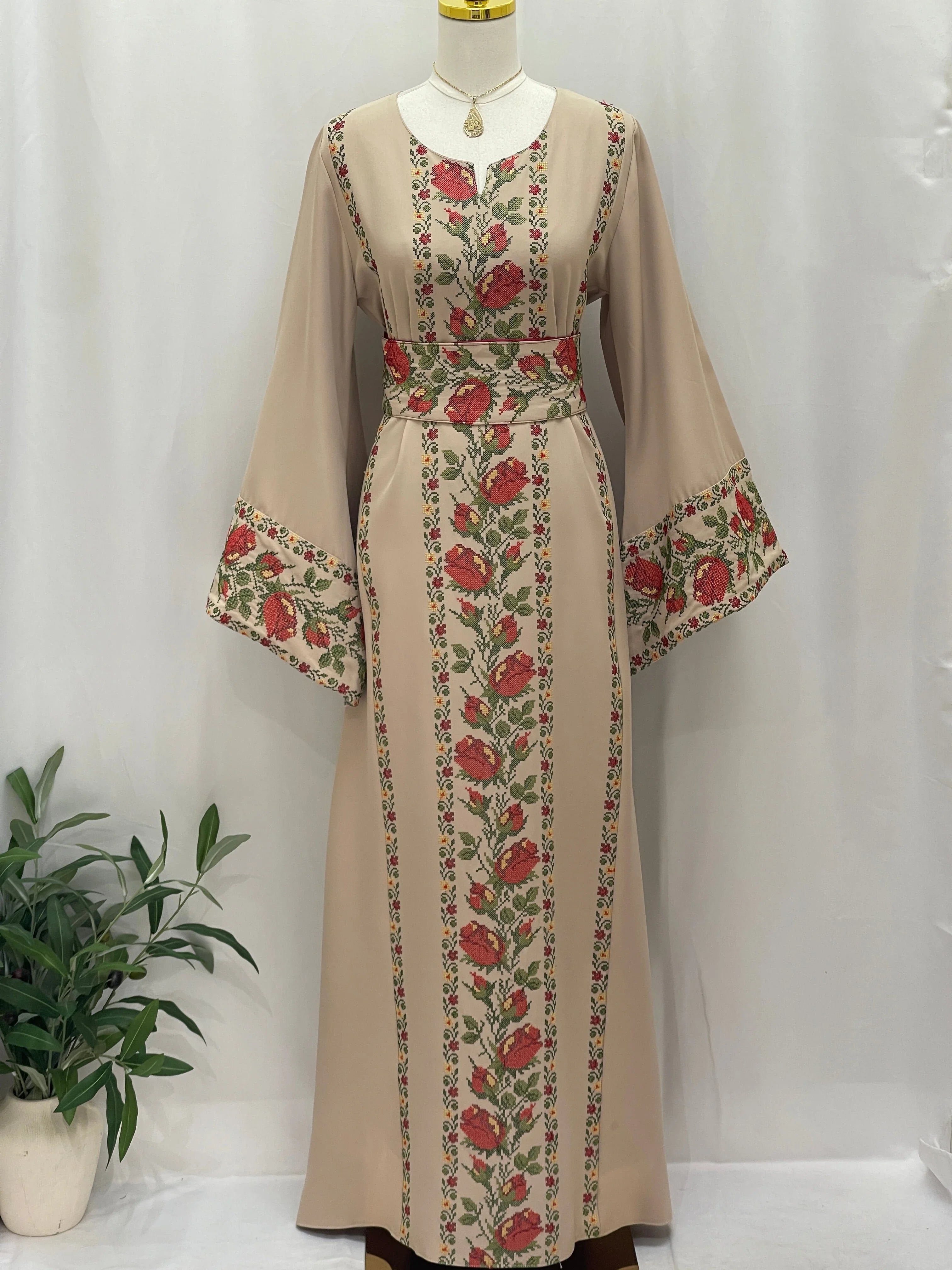 Shaqaeq Embroidered Thobe Offering Both Tradition and Modern Elegance - Palestinian Elegance