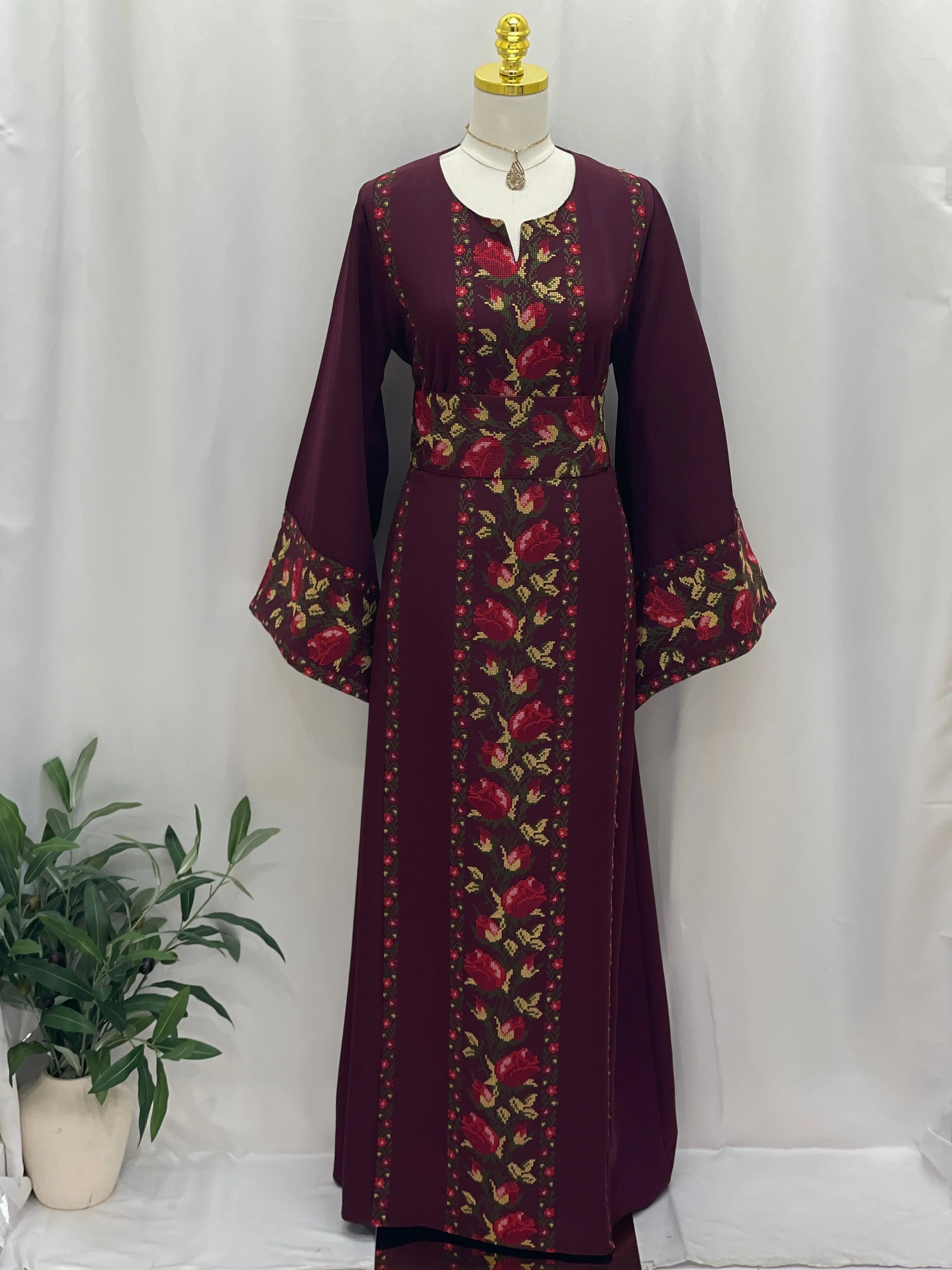 Shaqaeq Embroidered Thobe Offering Both Tradition and Modern Elegance - Palestinian Elegance