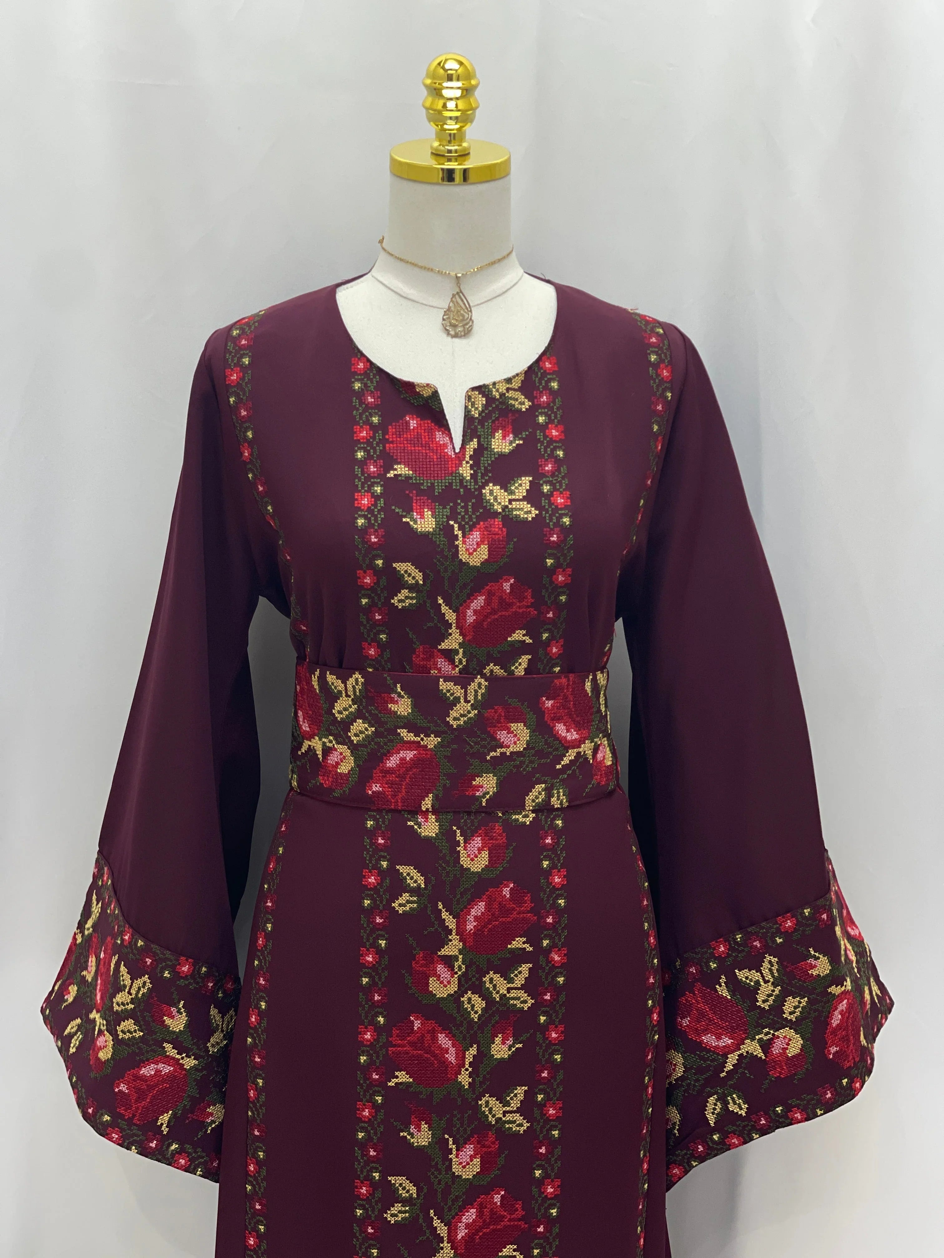 Shaqaeq Embroidered Thobe Offering Both Tradition and Modern Elegance - Palestinian Elegance