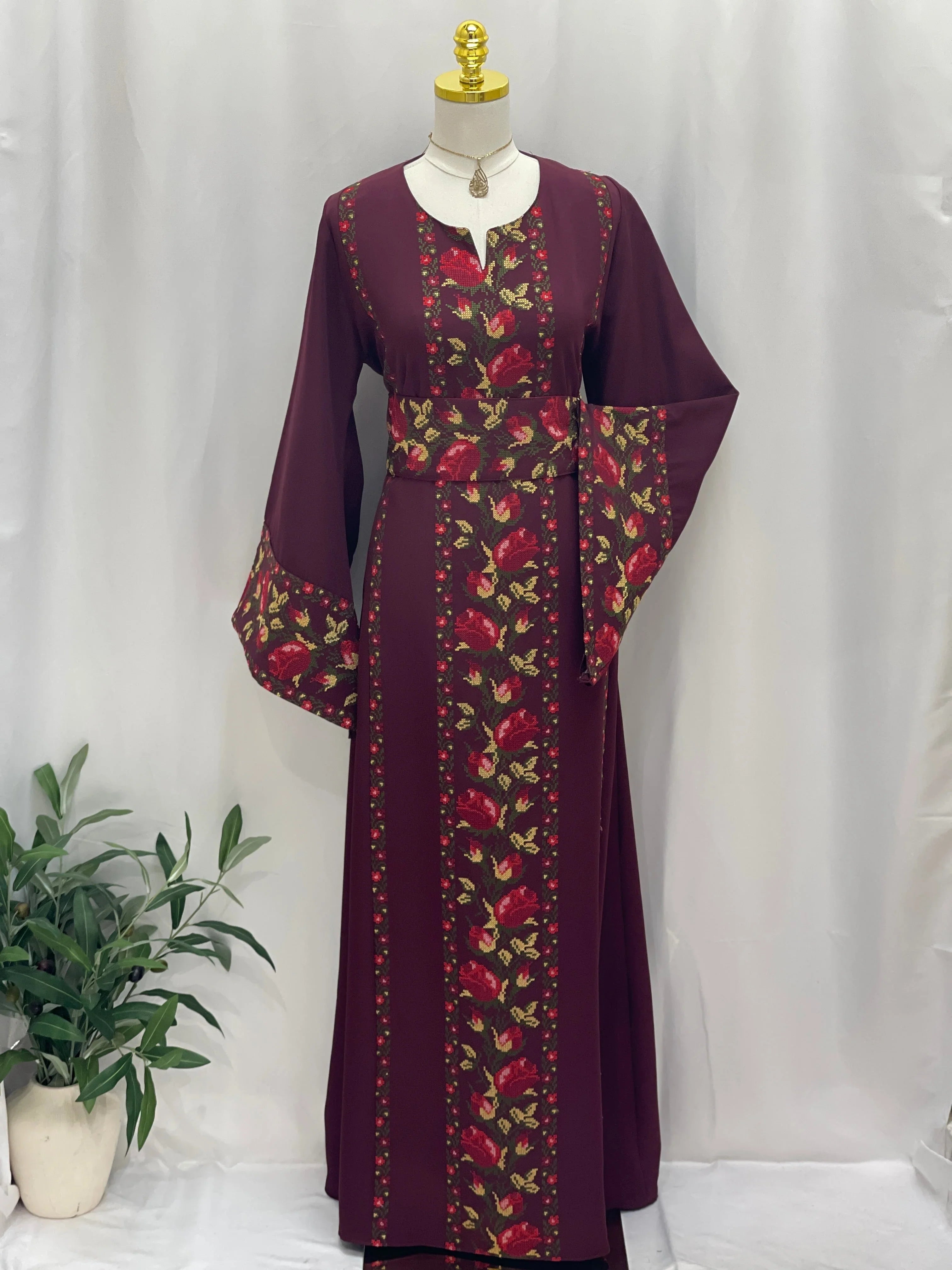 Shaqaeq Embroidered Thobe Offering Both Tradition and Modern Elegance - Palestinian Elegance