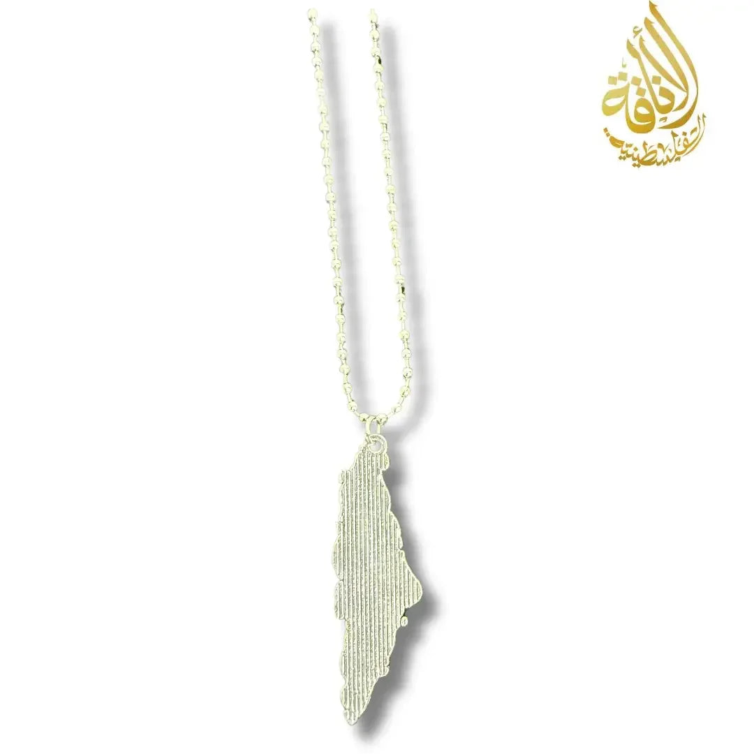 Silver Arabic Design Necklace Palestinian Elegance