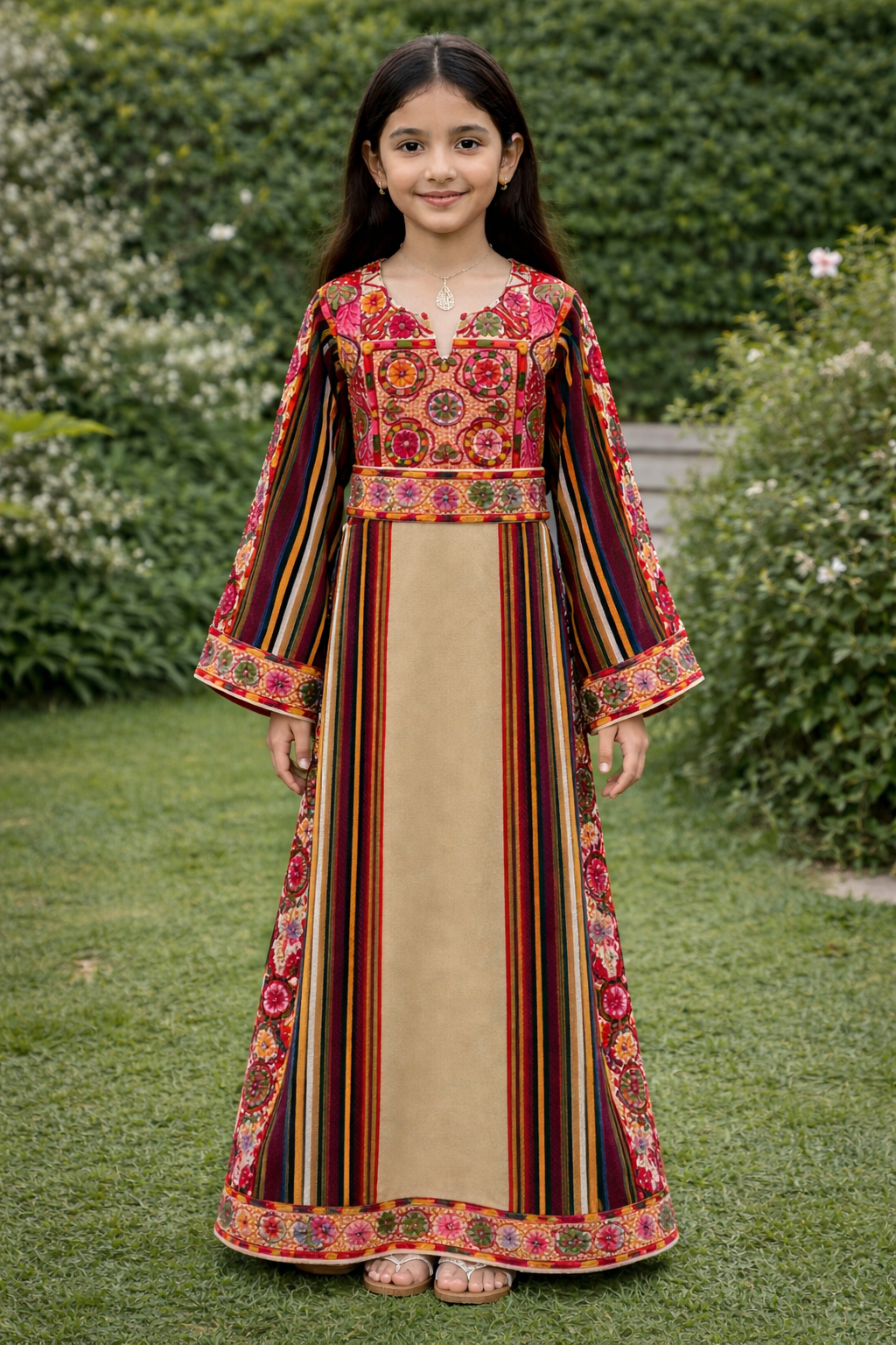 Lujain Girls Majdalawi Embroidered Thoub