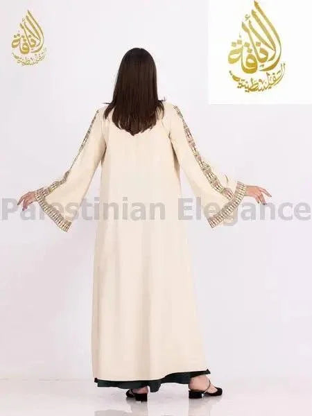 Sumayyah Embroidered Dress Set | Elegant Modest Cardigan Outfit - Palestinian Elegance