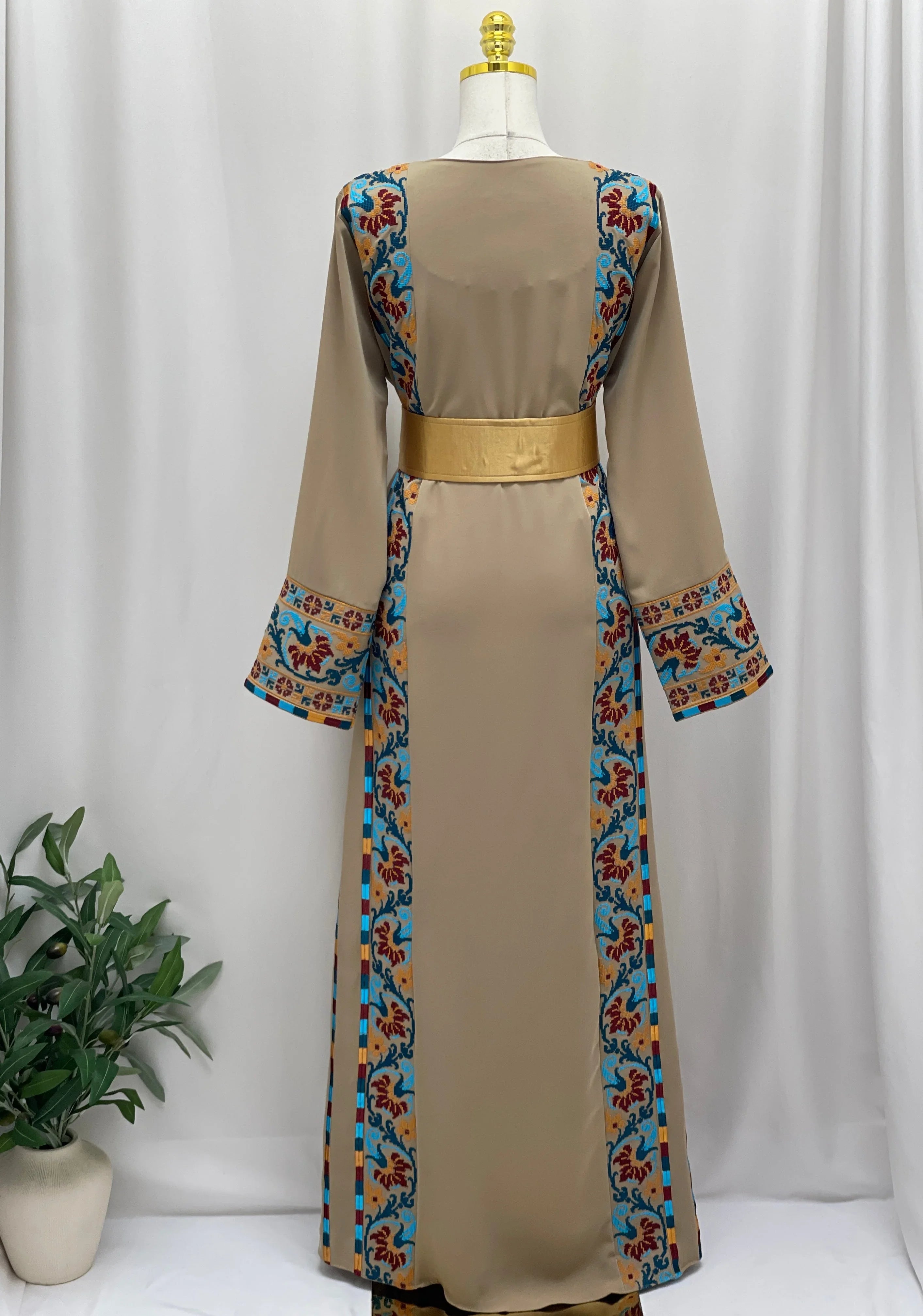 Sumrat Al-Rouh Embroidered Thobe Palestinian Elegance