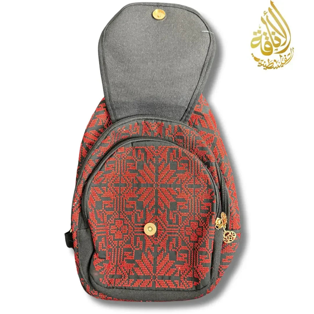 Tatreez Designed Small School Shoulder Bag Palestinian Elegance