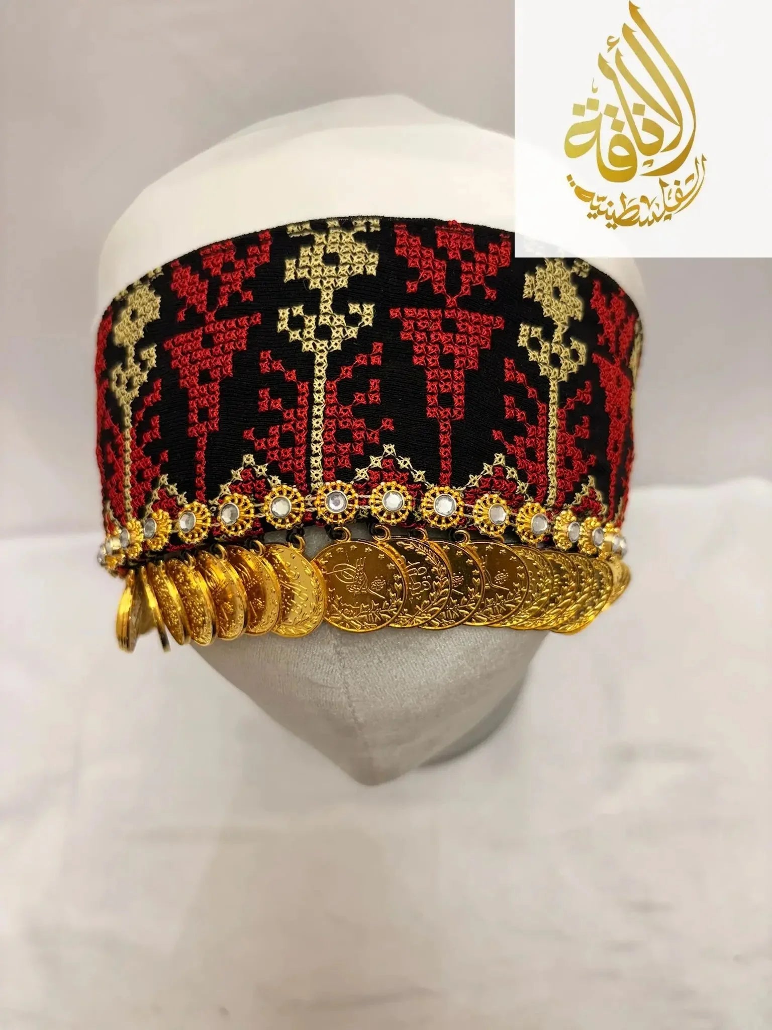 Tatreez Head Lerat With Beads: Elegance and Tradition Palestinian Elegance
