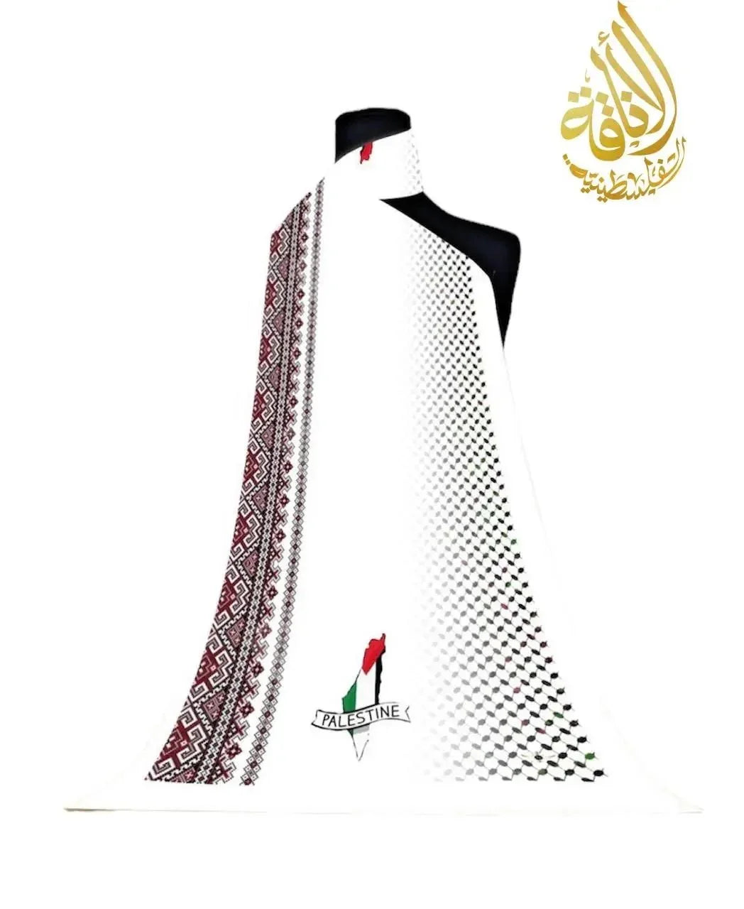 Tatreez and Kuffiyeh Designed Hijab Palestinian Elegance