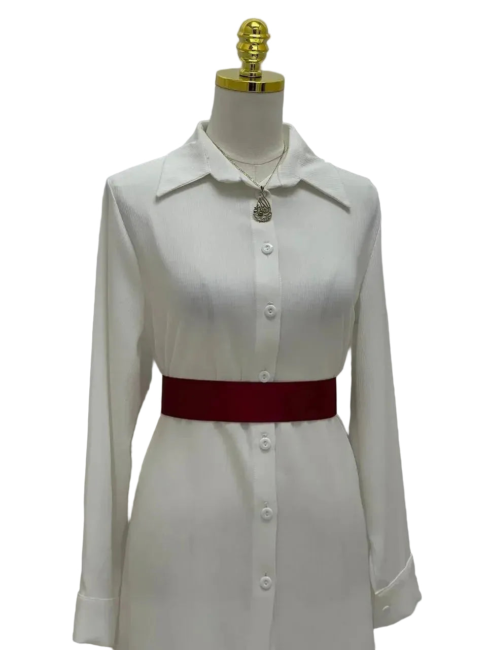 Thin Satin Belt With Hook Palestinian Elegance