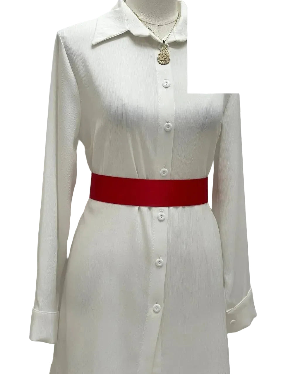 Thin Satin Belt With Hook Palestinian Elegance