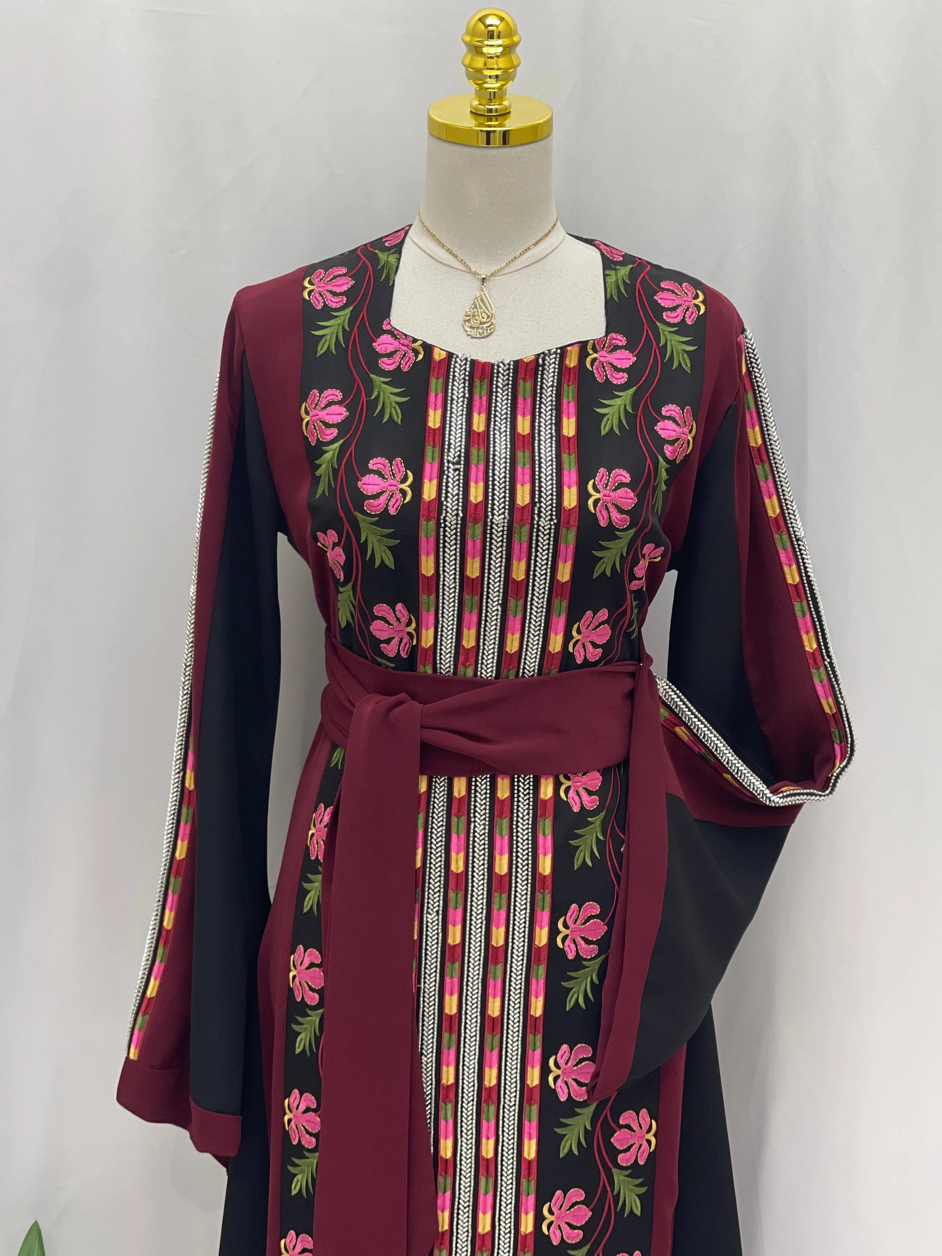 Thobe Areen With Manajel Beads Palestinian Elegance