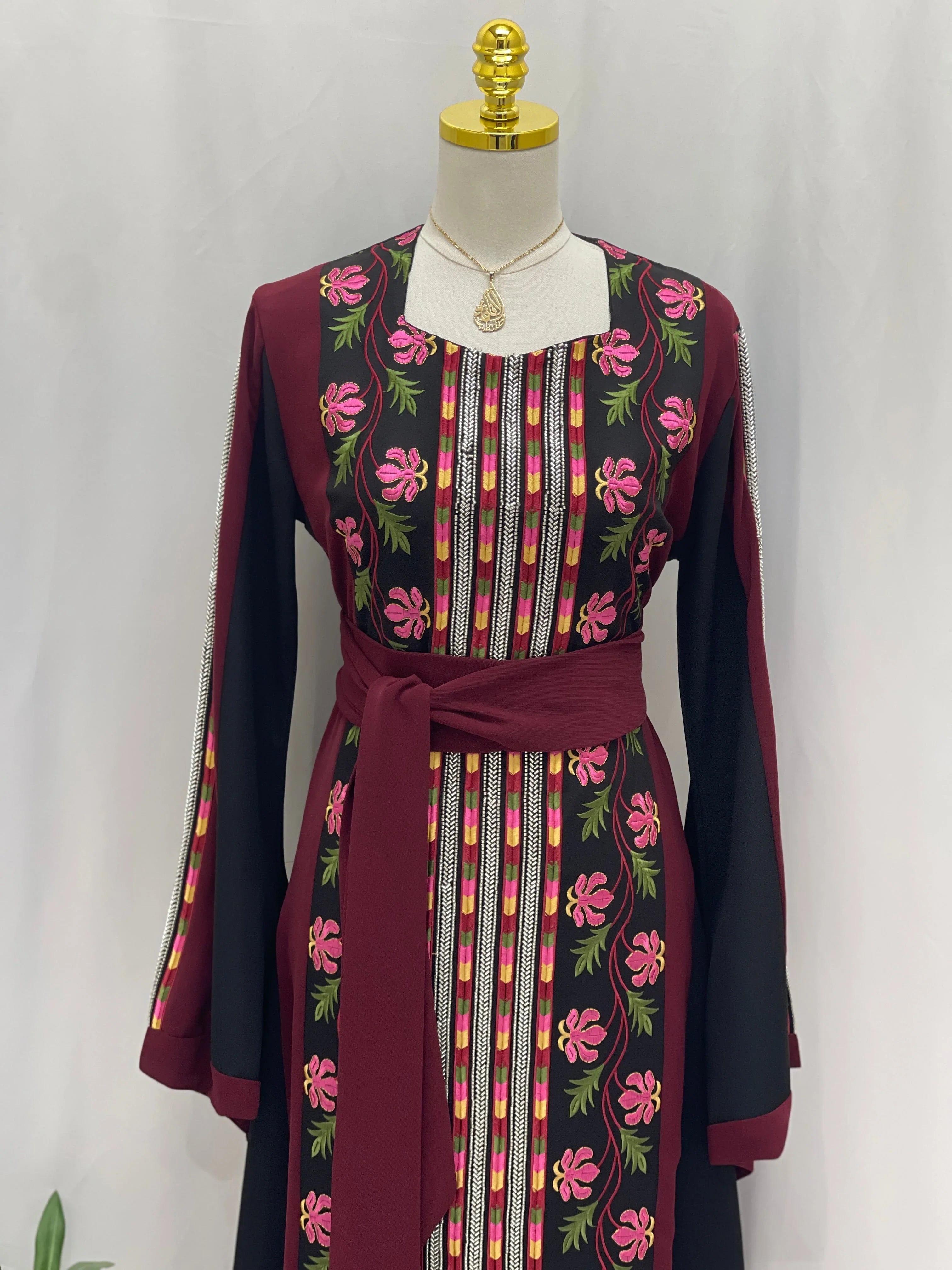 Thobe Areen With Manajel Beads Palestinian Elegance