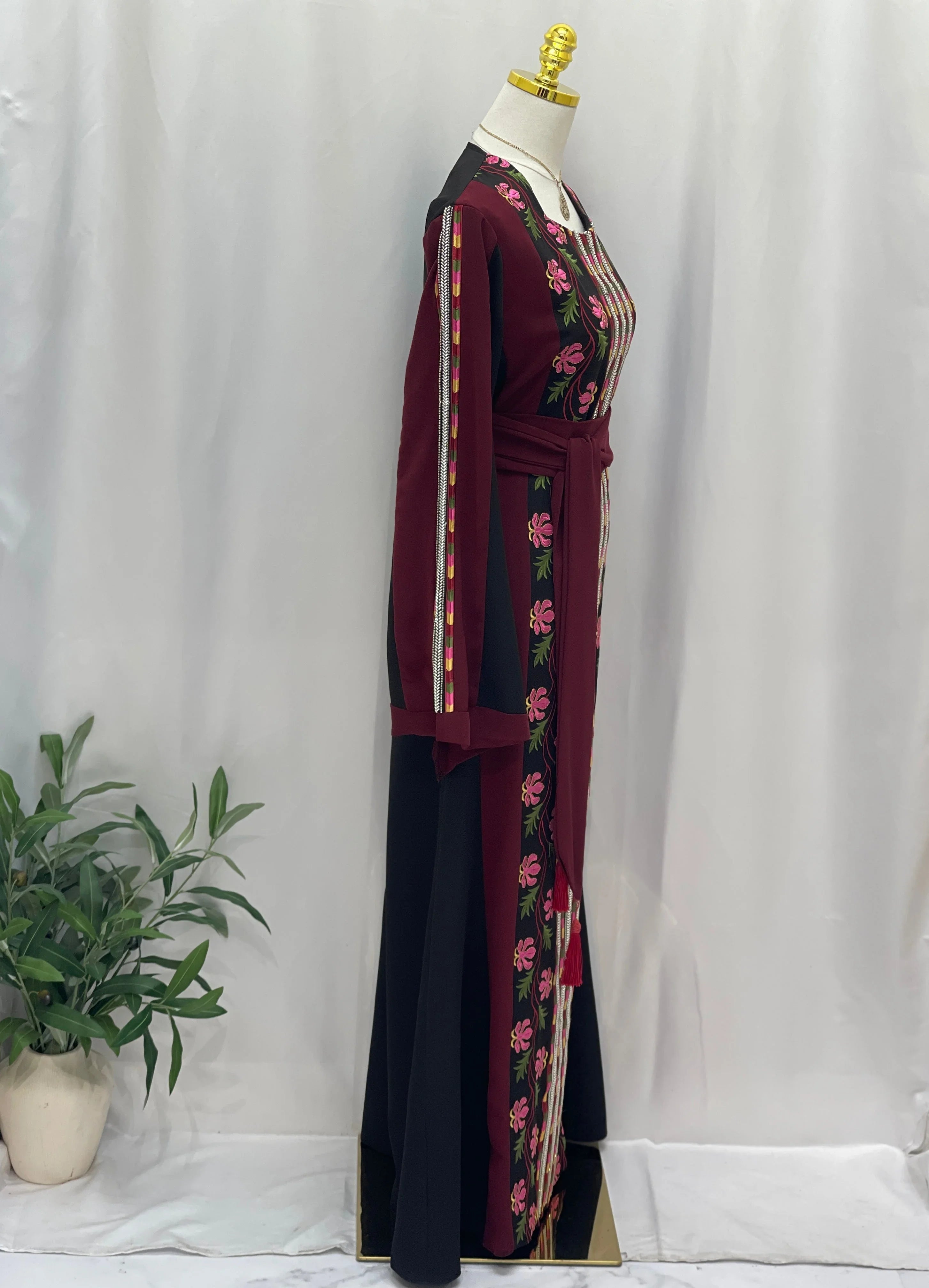 Thobe Areen With Manajel Beads Palestinian Elegance
