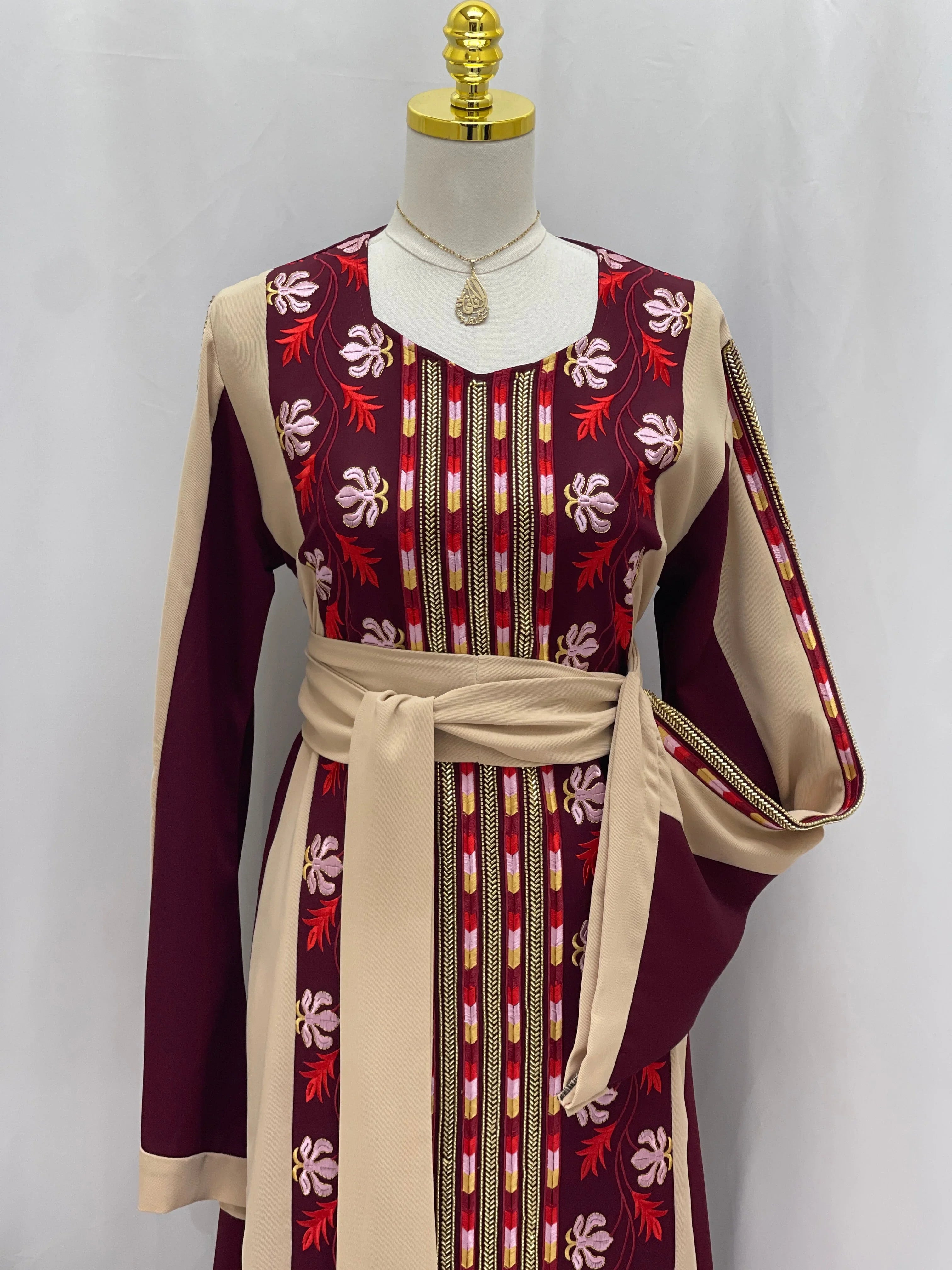 Thobe Areen With Manajel Beads Palestinian Elegance