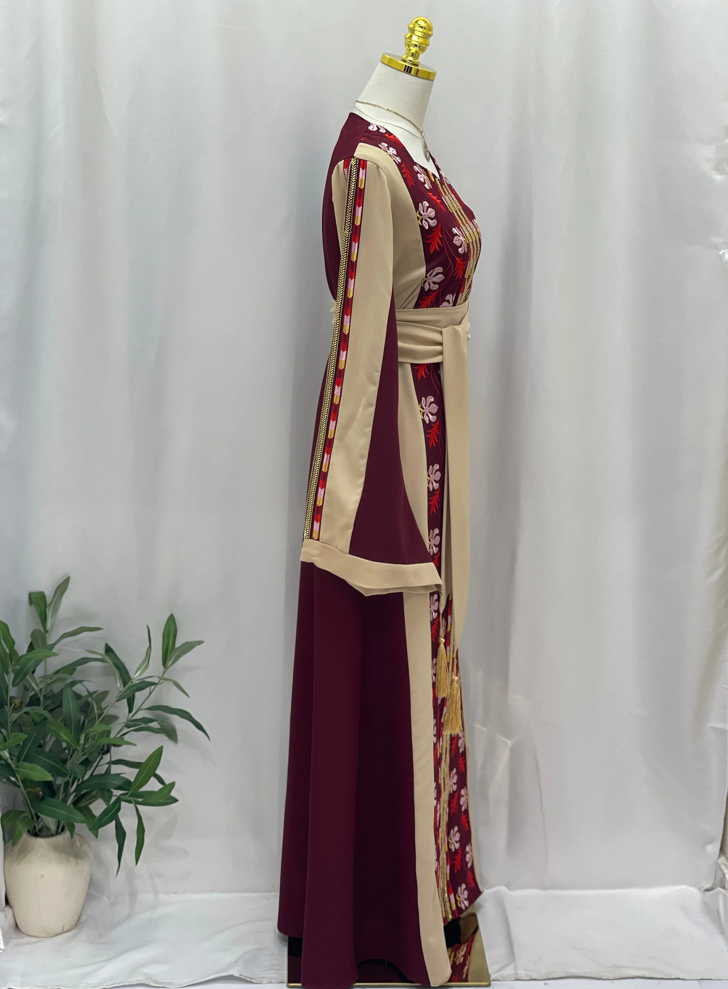 Thobe Areen With Manajel Beads Palestinian Elegance