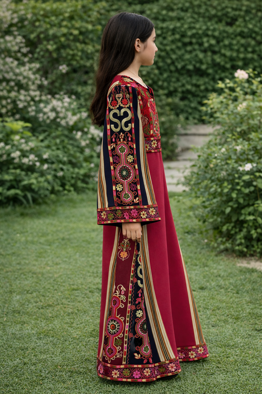 Lujain Girls Majdalawi Embroidered Thoub
