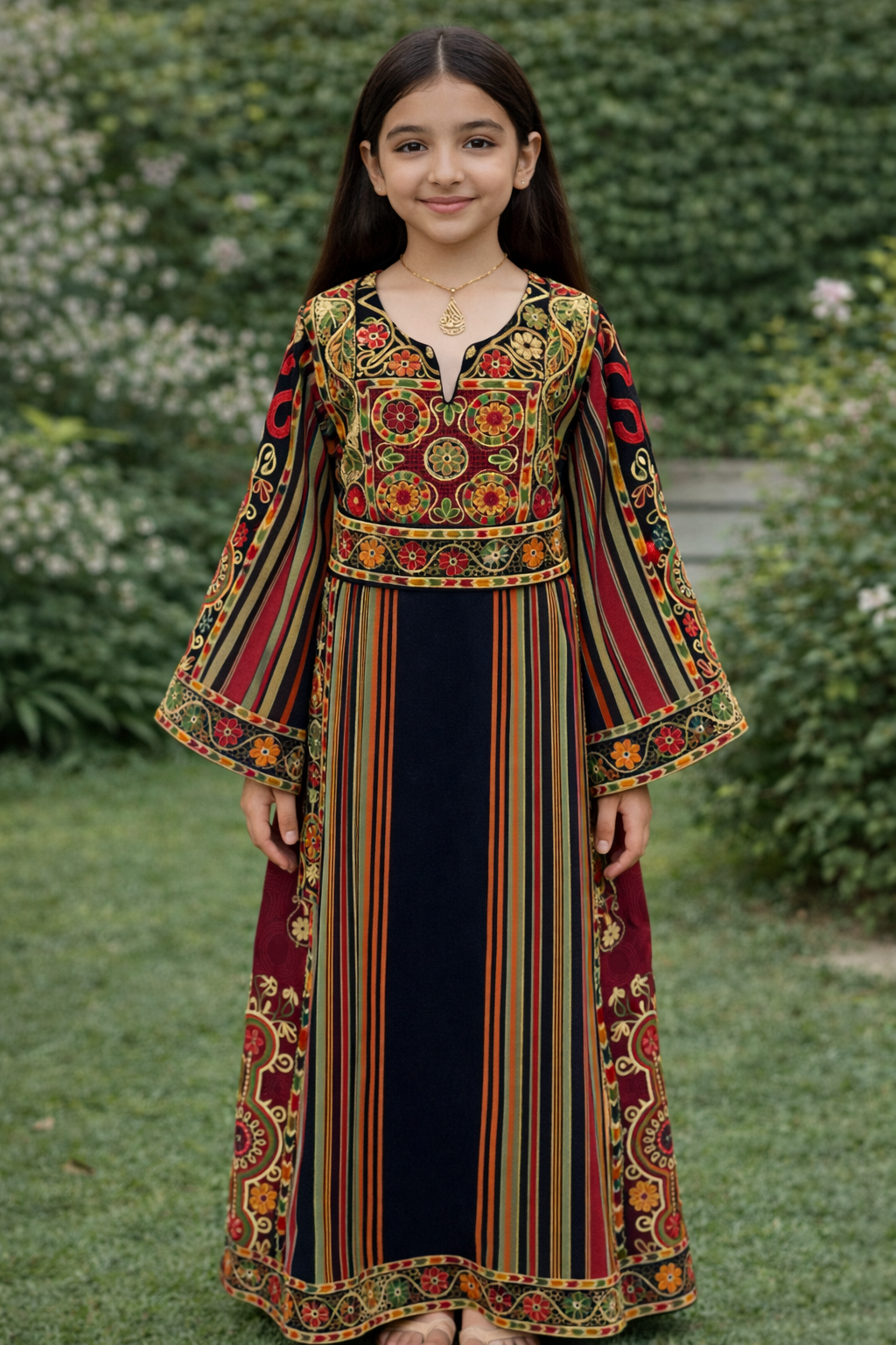 Lujain Girls Majdalawi Embroidered Thoub