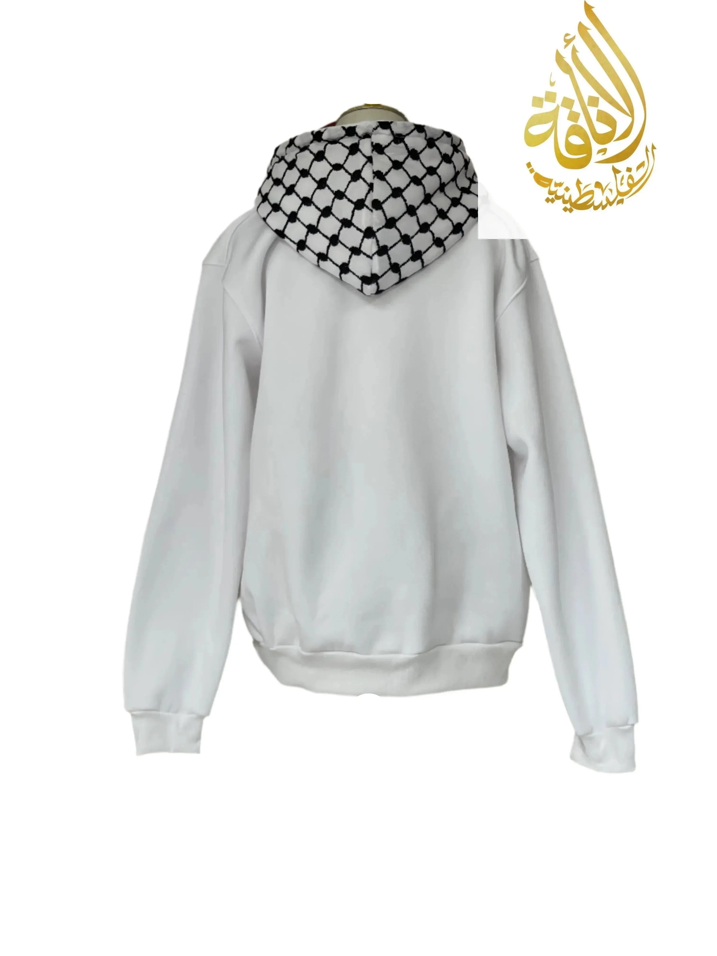 Unisex Kufiyeh Print Pullover Hoodie - Authentic Palestinian Cultural Statement Design Palestinian Elegance