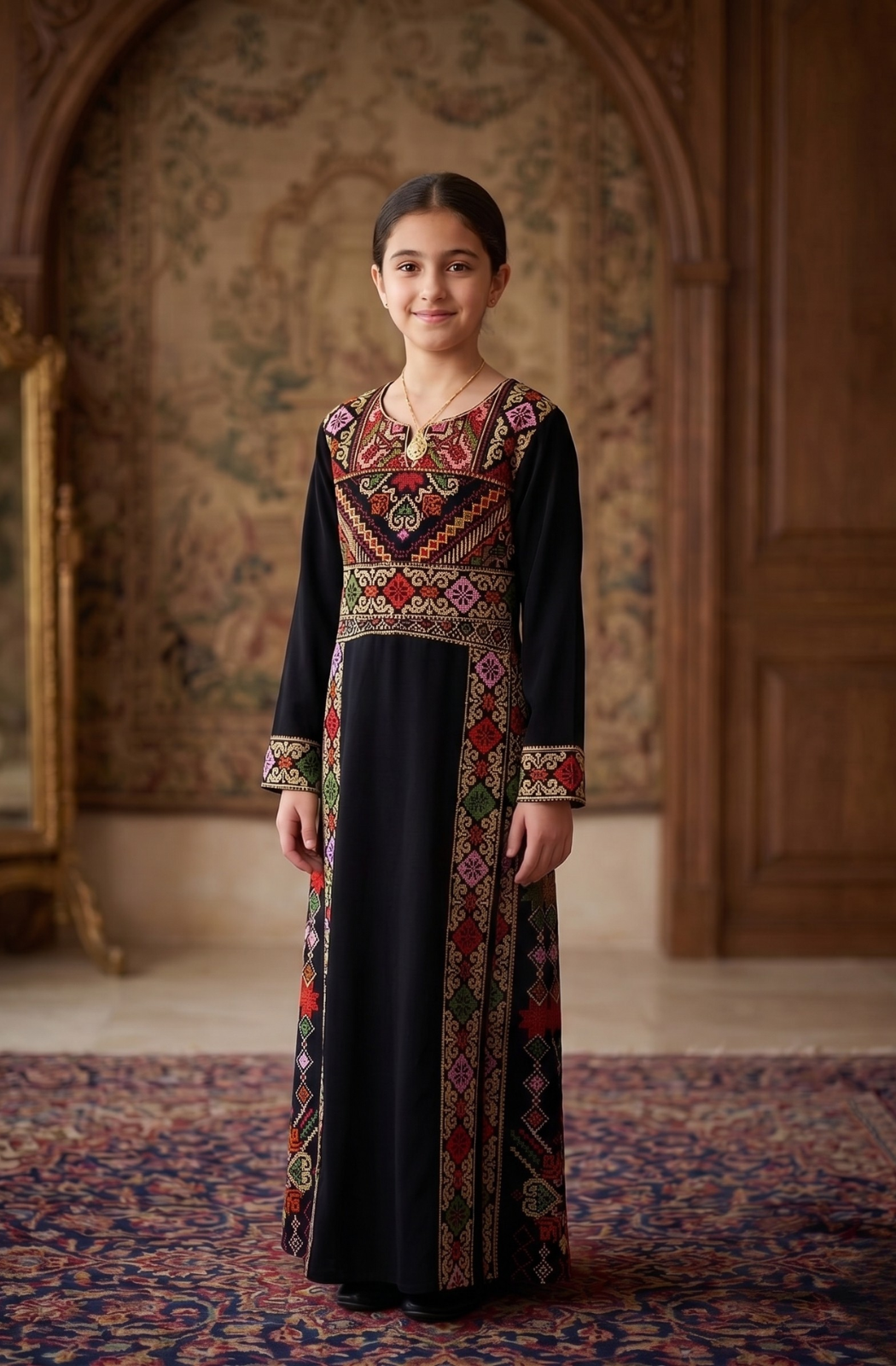 Princess Layla Embroidered Girls & Teens Thoub