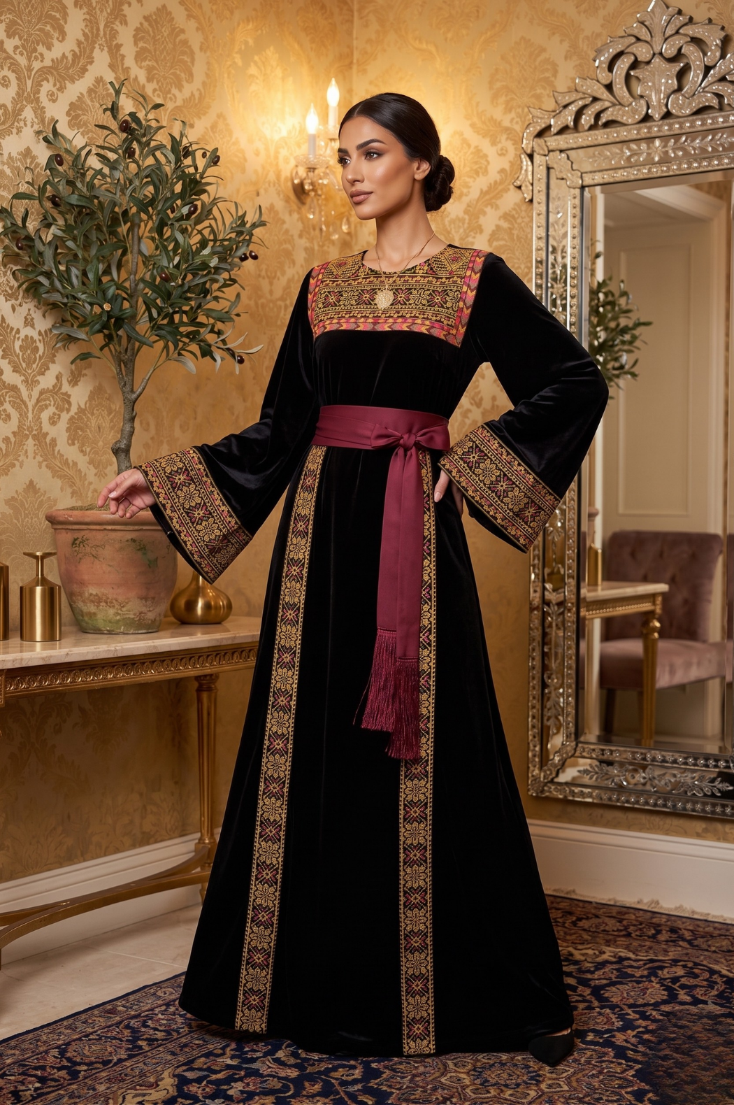 Al Noor Velvet Couture Thobe – Timeless Velvet Thobe Design