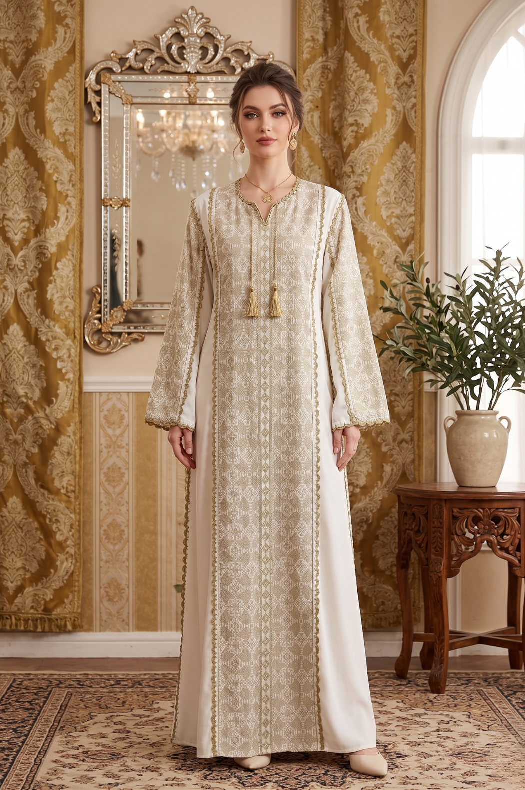 Heritage Threads Embroidered Abaya