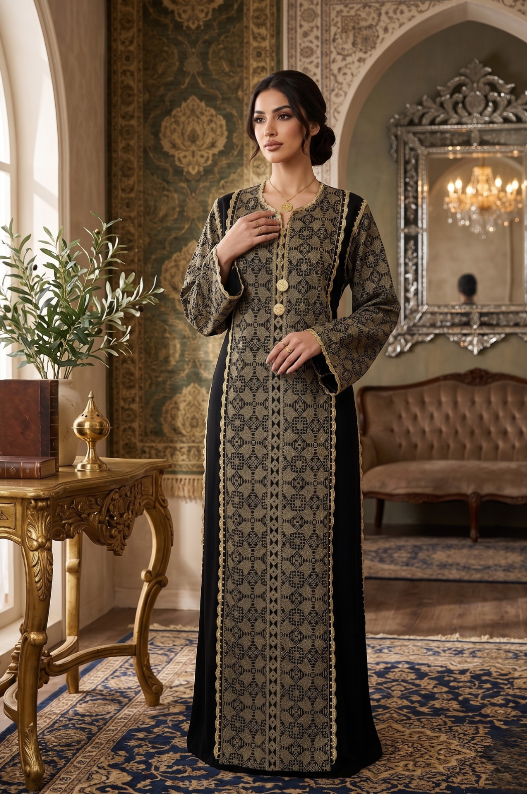 Heritage Threads Embroidered Abaya