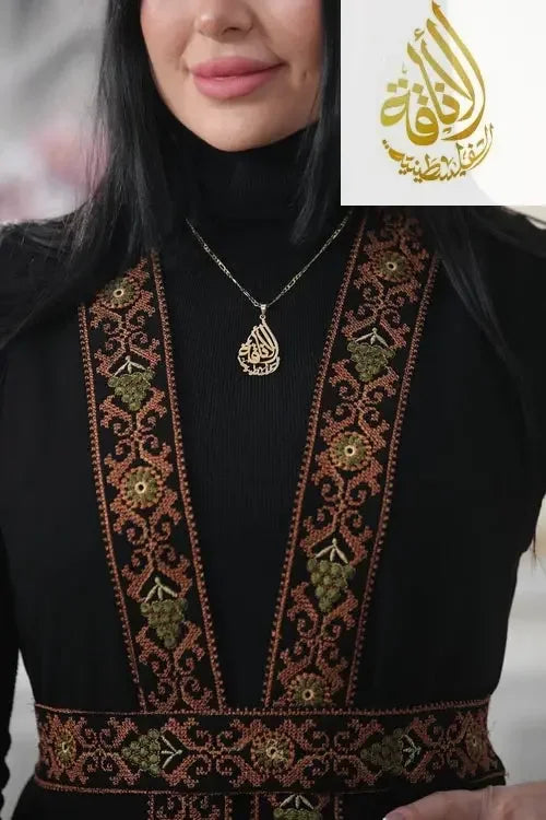 Elegant chiffon vest featuring traditional embroidered patterns.