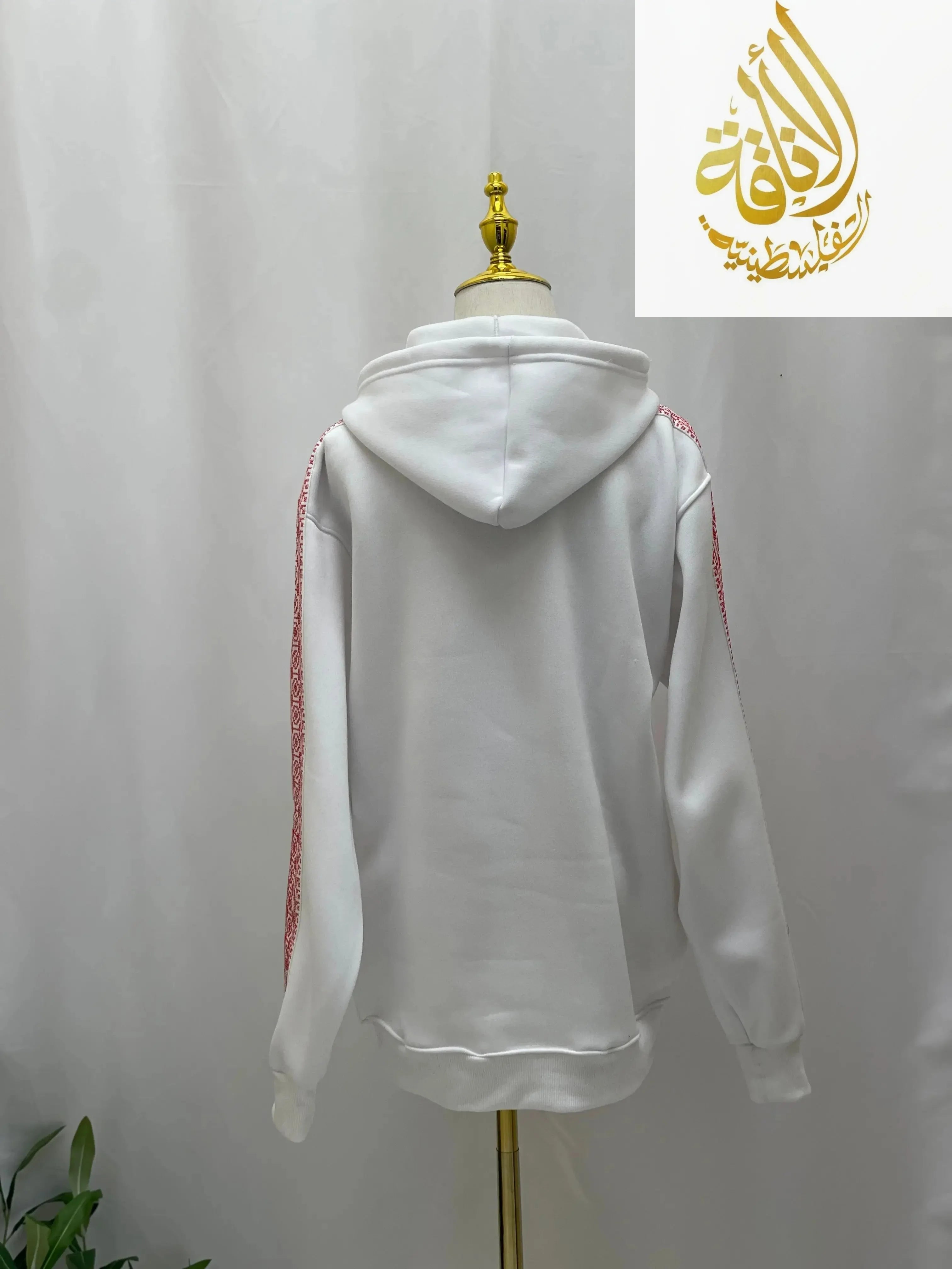 White Tatreez Hoodie A Blend of Tradition and Modern Style Palestinian Elegance