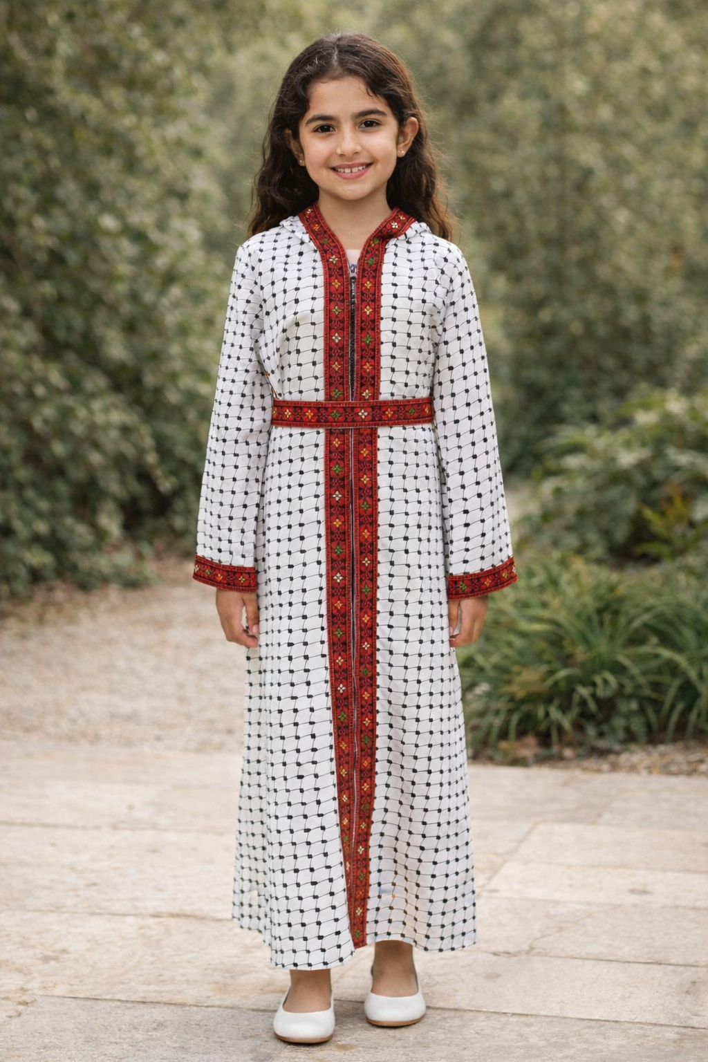 Kids Kufiyah Bisht with Tatreez: Cultural Pride and Stylish Elegance