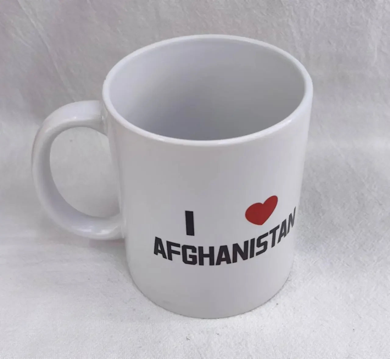 I Love Afghanistan Two-Faced Cup Design Palestinian Elegance