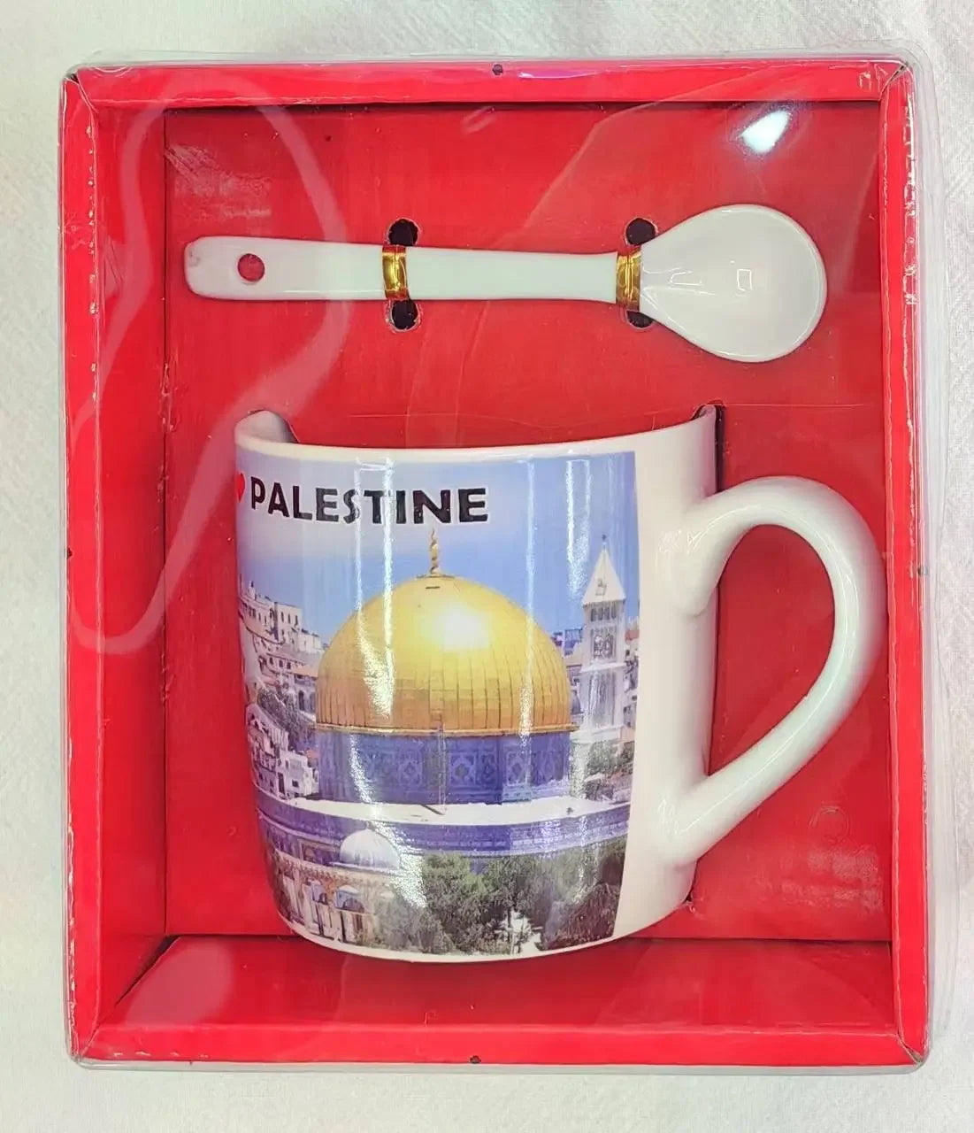 Heritage Bundle: Al Quds with Palestine Cup and Spoon Palestinian Elegance