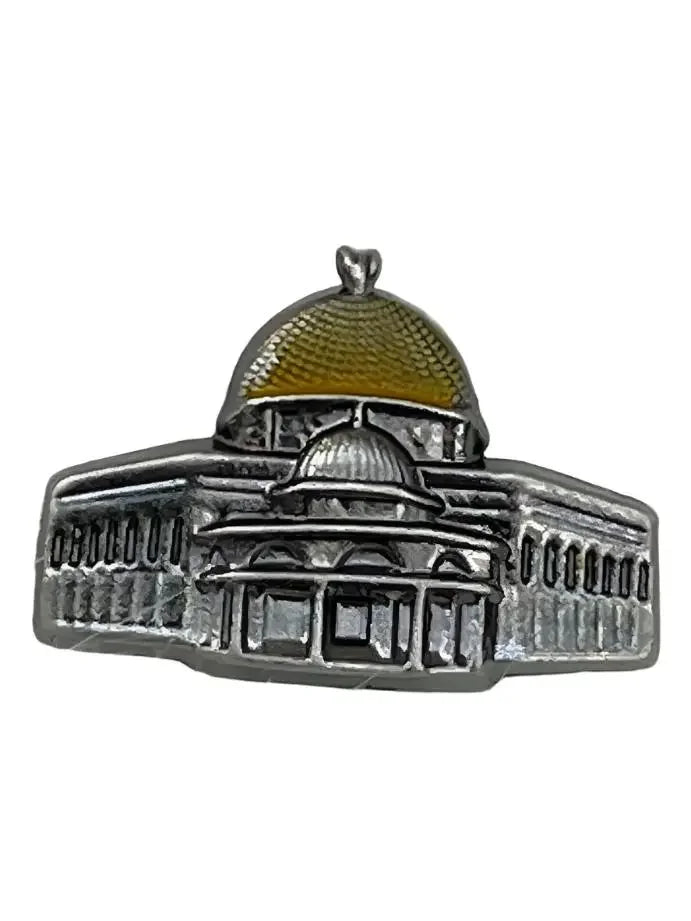 Aqsa pin Aqsa Pin Metal featuring detailed Dome of the Rock design in silver and gold tones