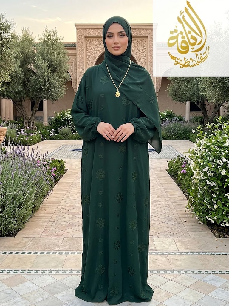 Embroidered One-Piece Prayer Set for Elegant Spiritual Practice