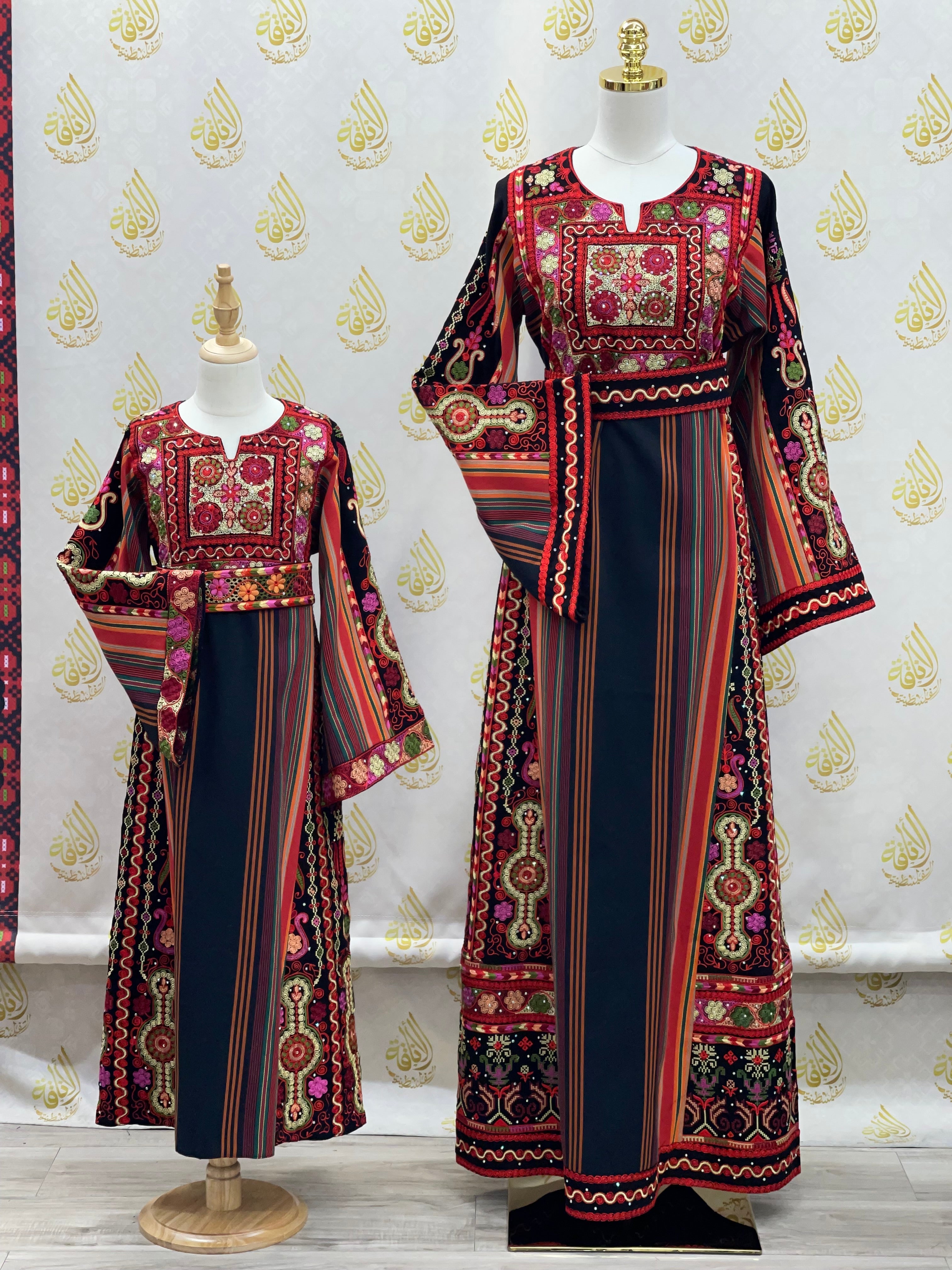 Black Embroidered Majdalwi Palestinian Elegance