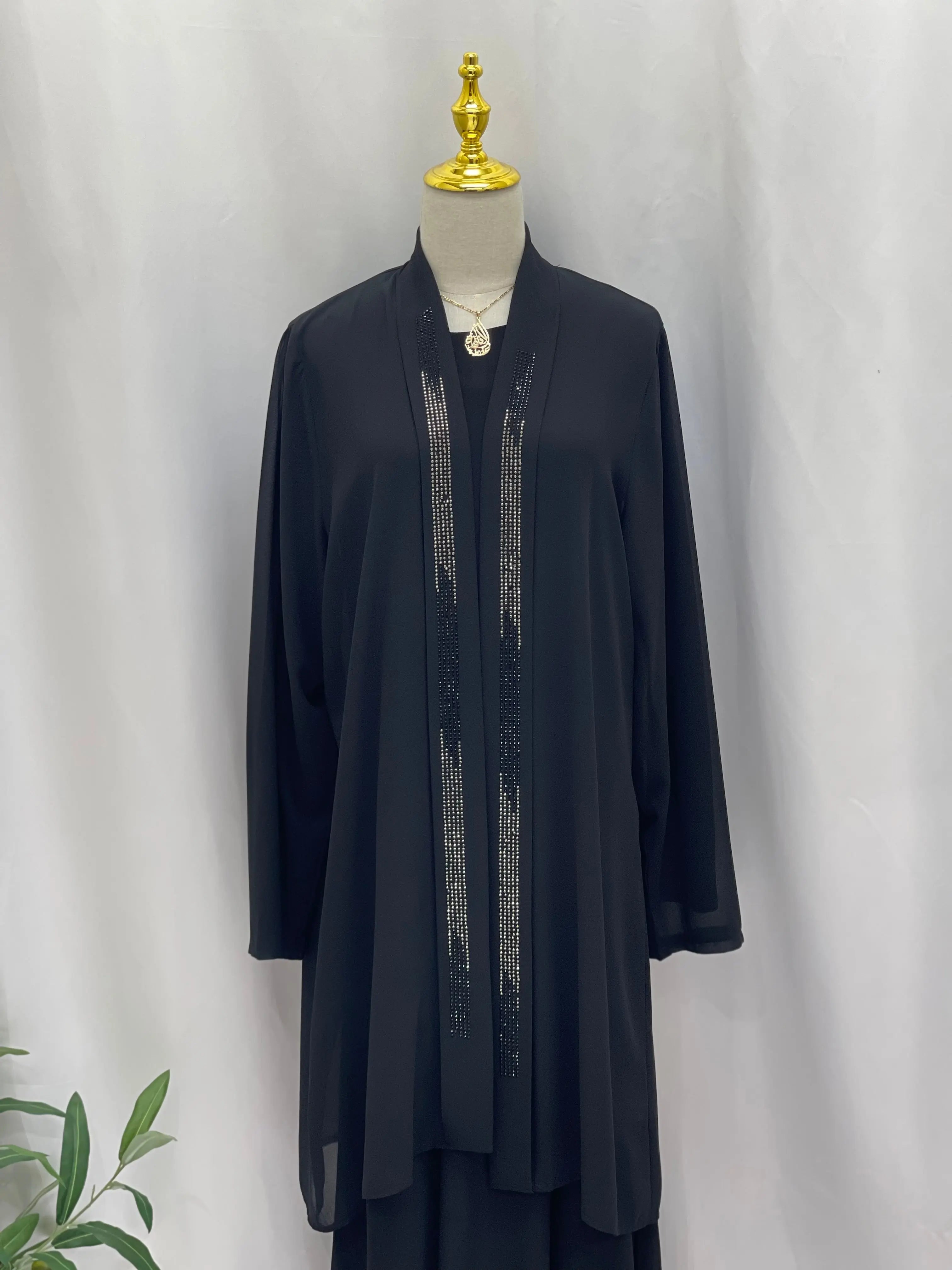 Cardigan Chiffon Palestinian Elegance