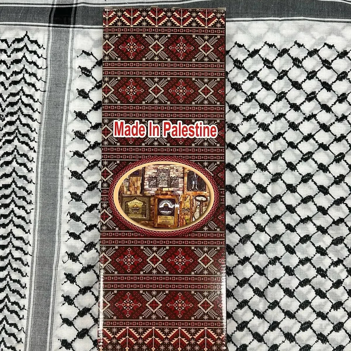 Handmade Palestine map wall art accessory with traditional Palestinian design patterns