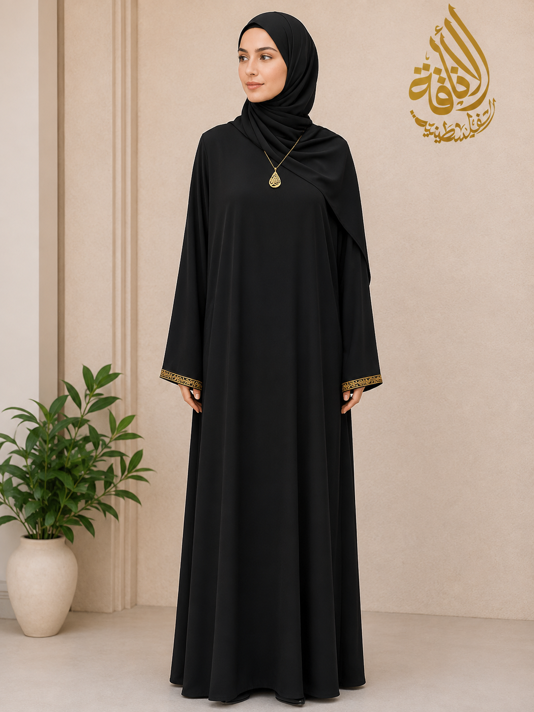 Palestinian Elegance One Piece Prayer Dress Abaya